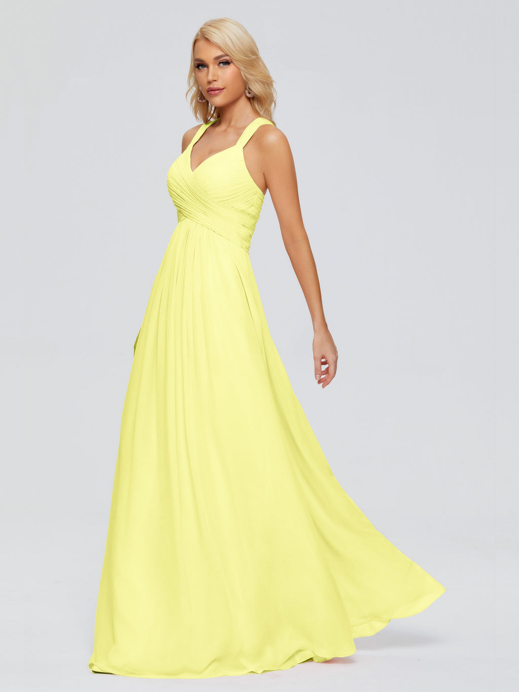 Josephine Spaghetti Straps Chiffon Bridesmaid Dresses