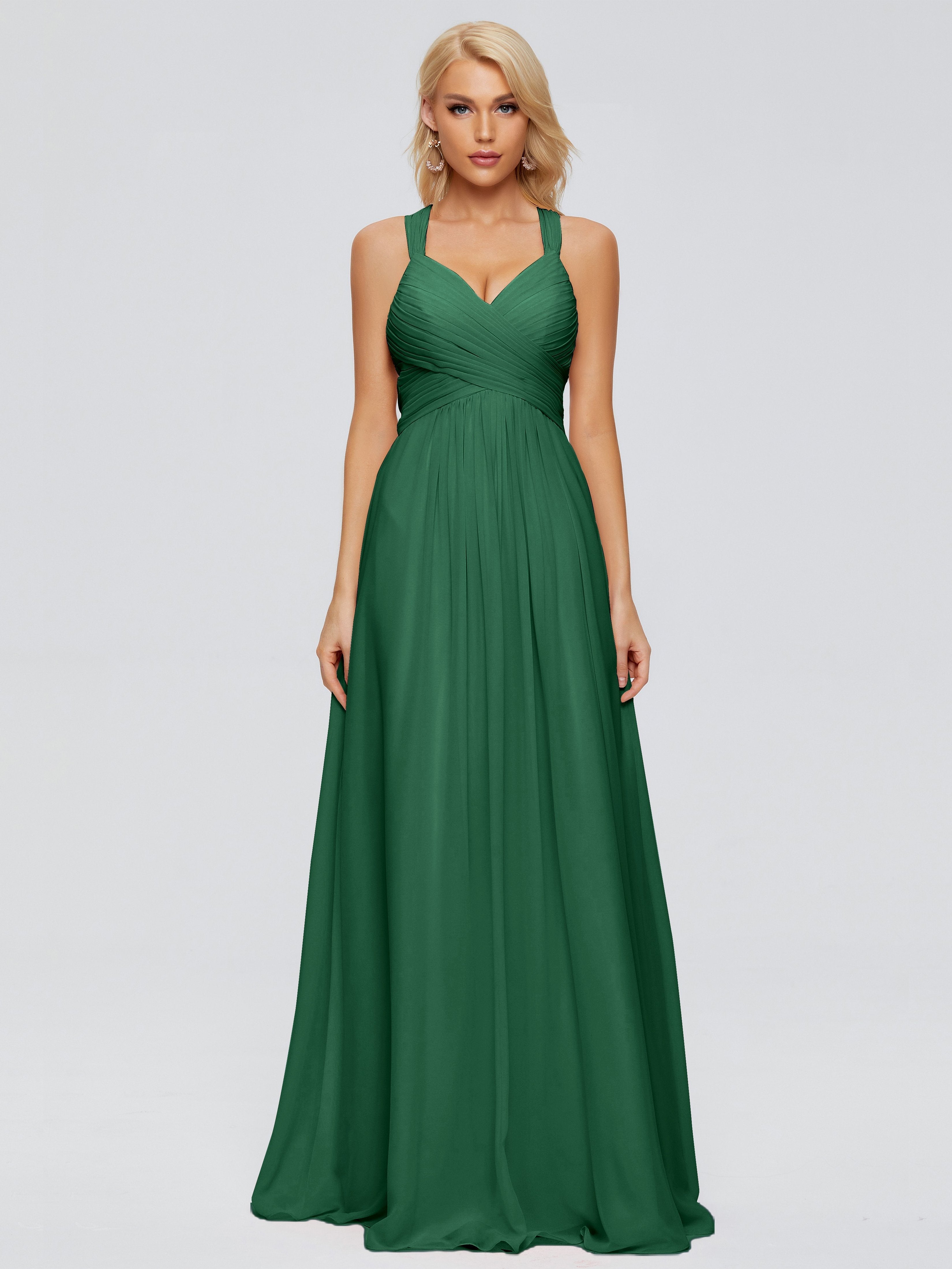 Josephine Spaghetti Straps Chiffon Bridesmaid Dresses
