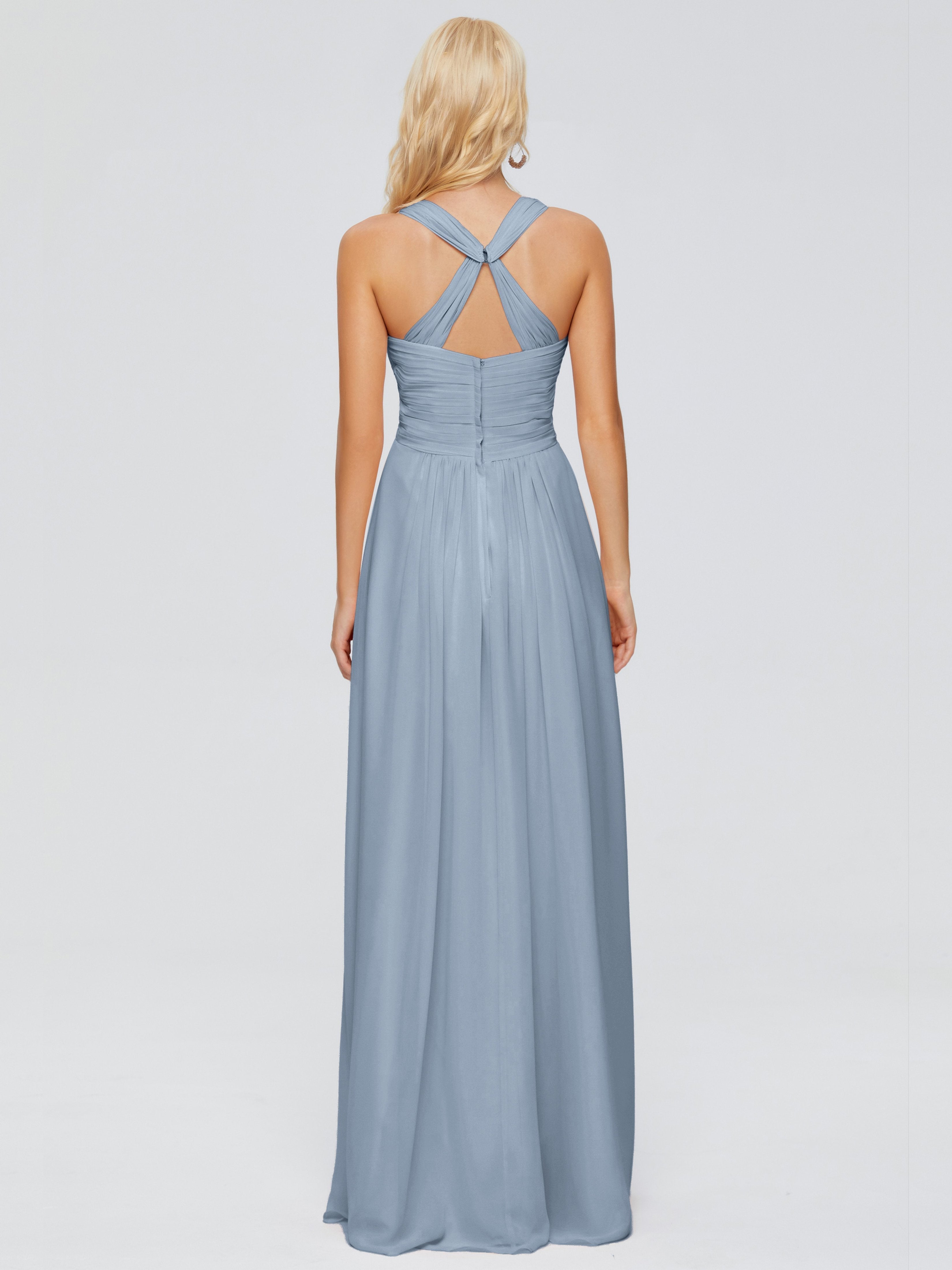 Josephine Spaghetti Straps Chiffon Bridesmaid Dresses