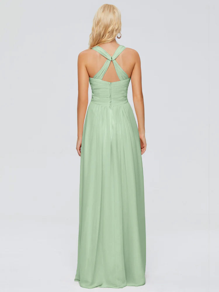 Josephine Spaghetti Straps Chiffon Bridesmaid Dresses
