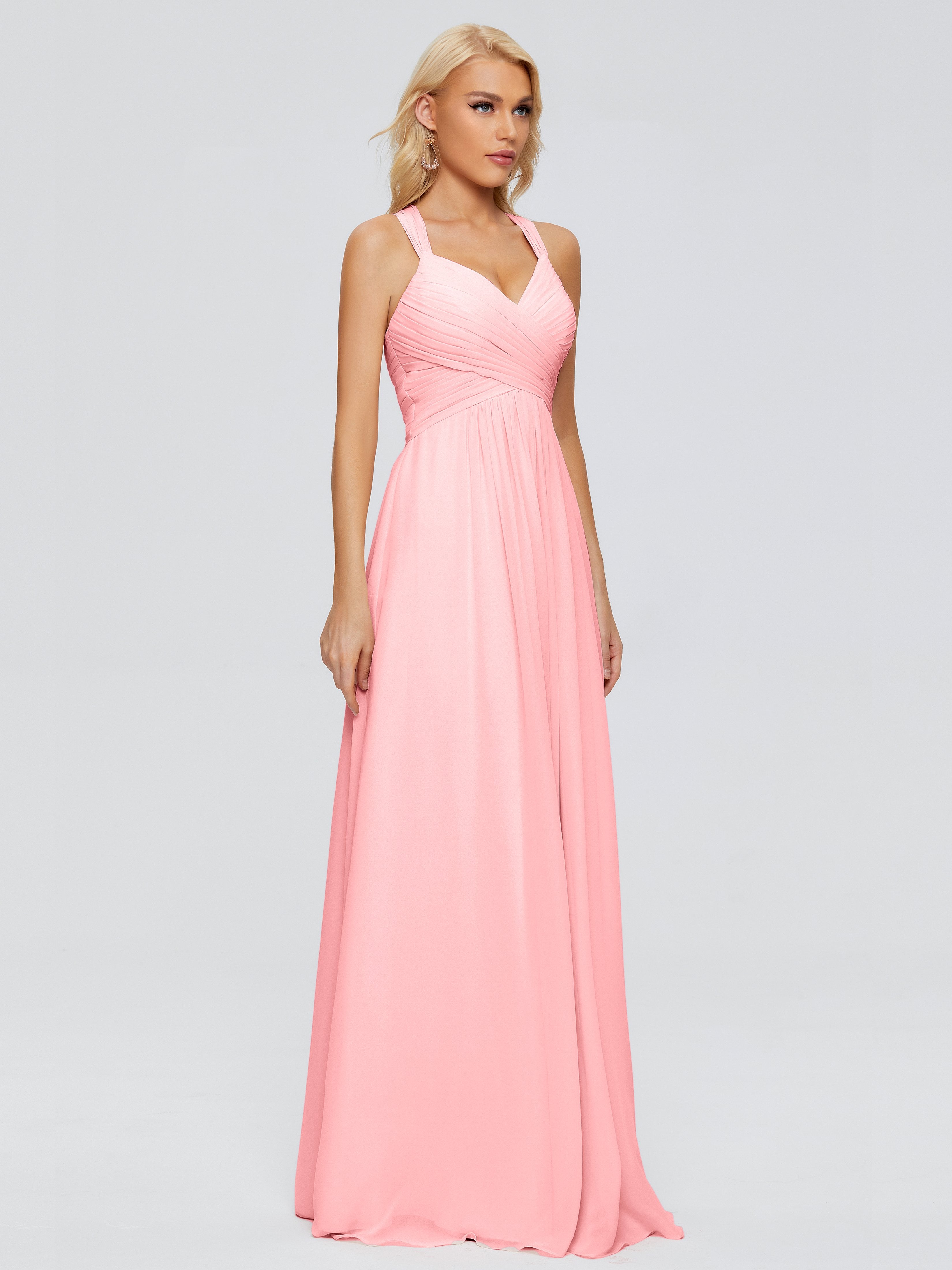 Josephine Spaghetti Straps Chiffon Bridesmaid Dresses