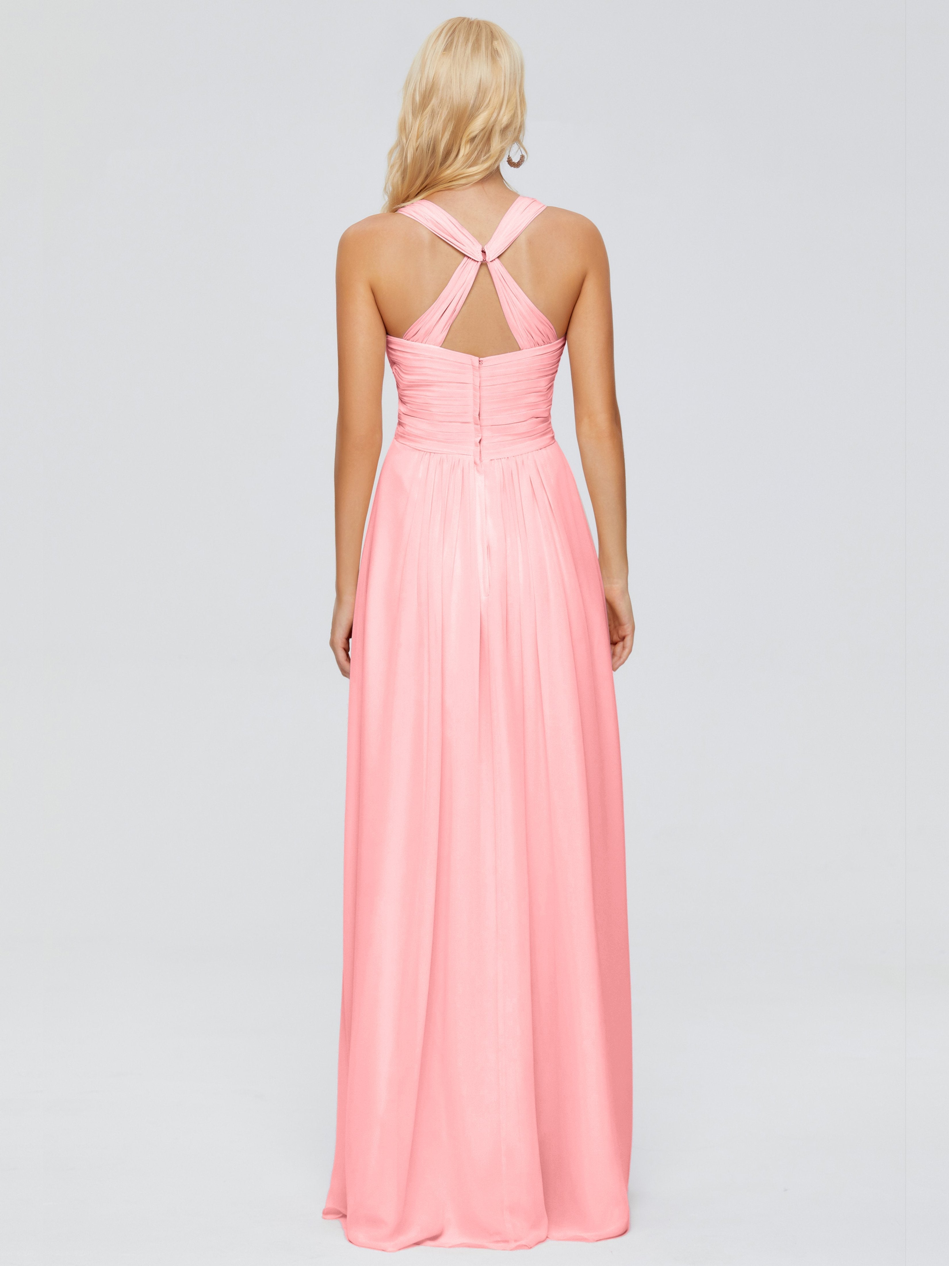 Josephine Spaghetti Straps Chiffon Bridesmaid Dresses