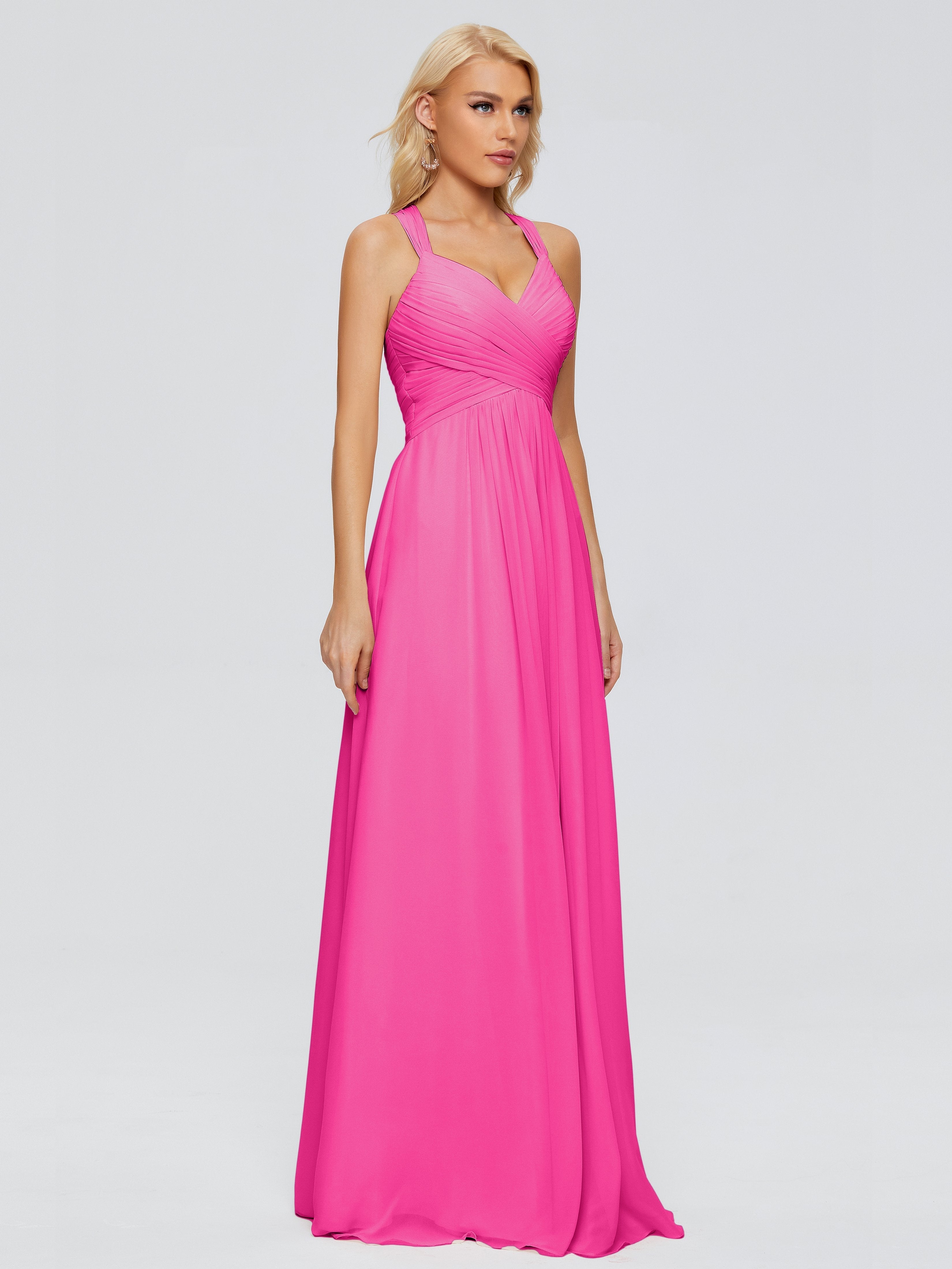 Josephine Spaghetti Straps Chiffon Bridesmaid Dresses