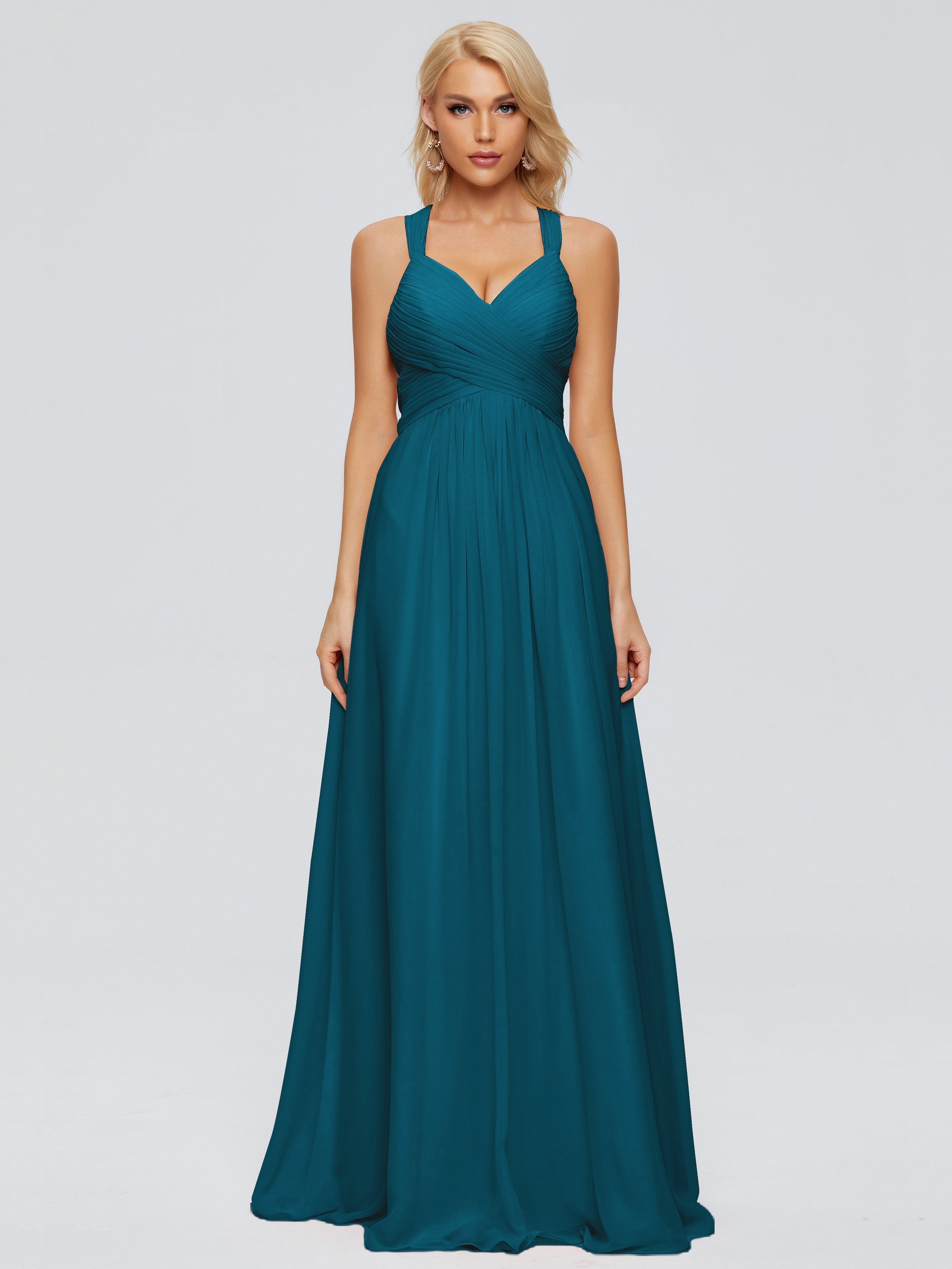 Josephine Spaghetti Straps Chiffon Bridesmaid Dresses