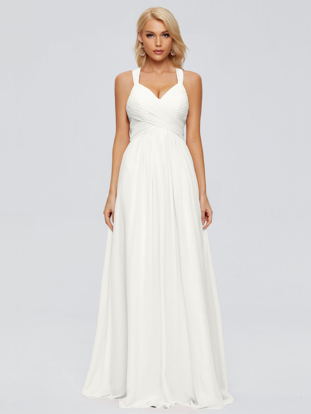 Josephine Spaghetti Straps Chiffon Bridesmaid Dresses