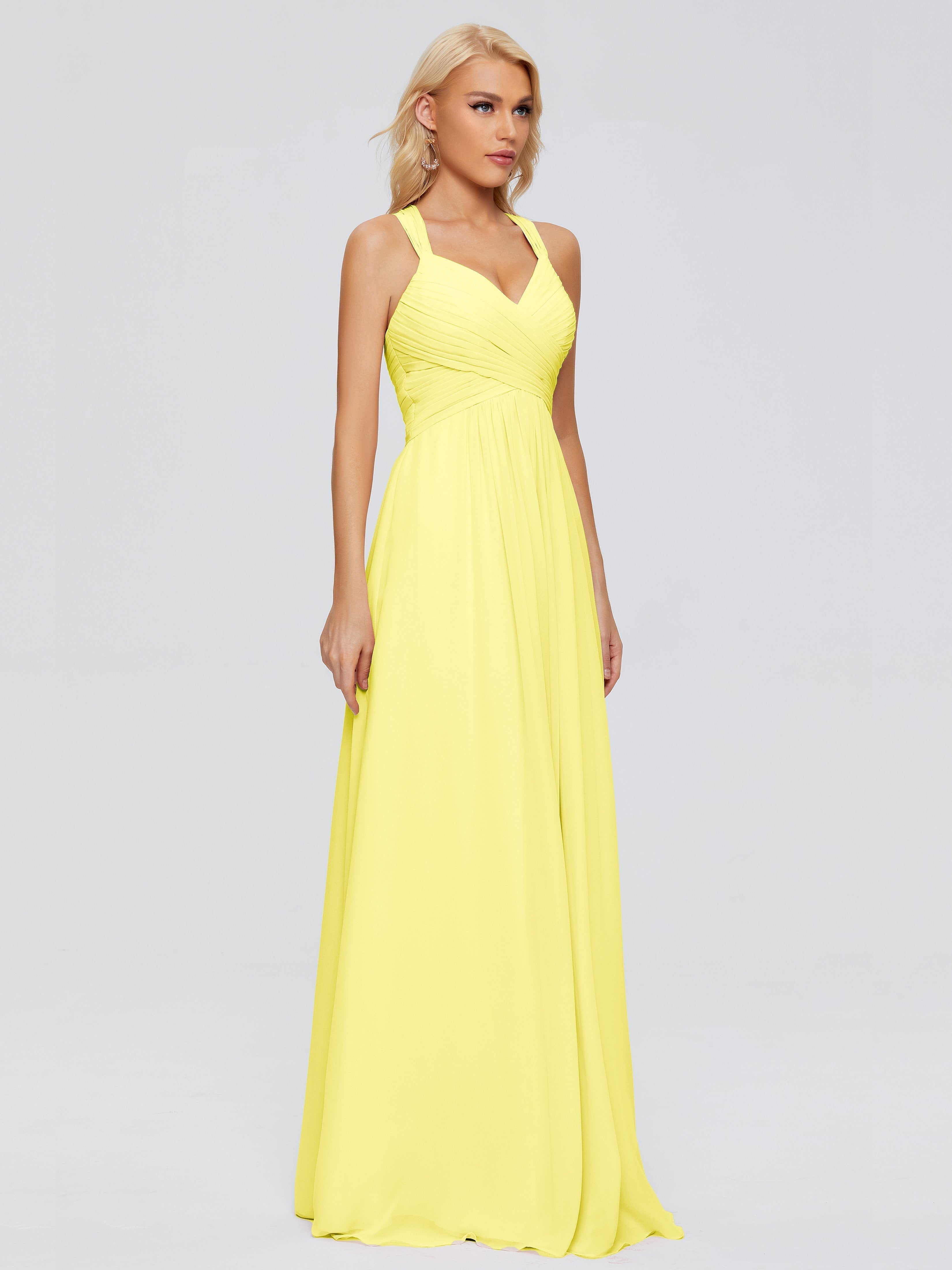 Josephine Spaghetti Straps Chiffon Bridesmaid Dresses