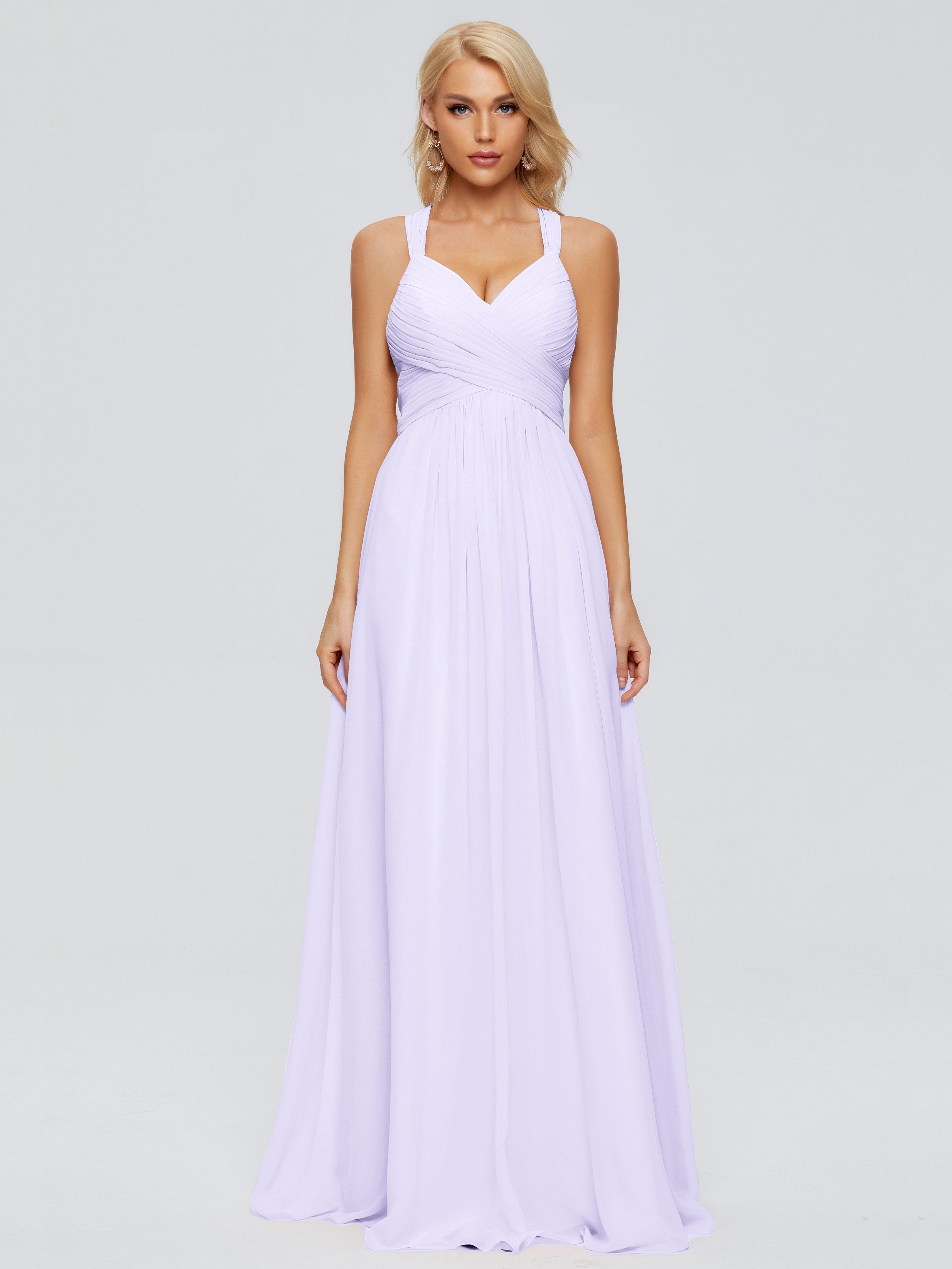 Josephine Spaghetti Straps Chiffon Bridesmaid Dresses