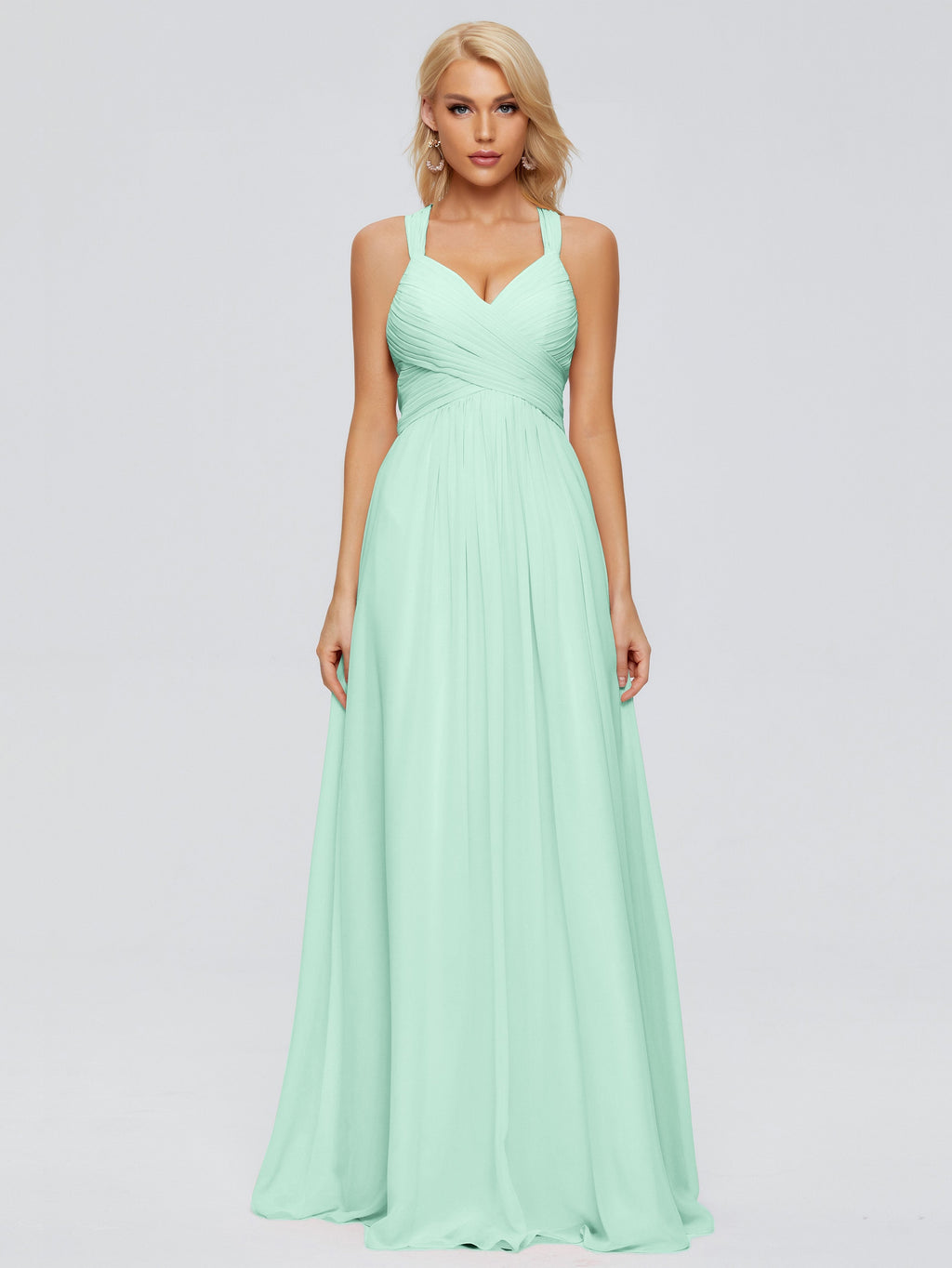 Josephine Spaghetti Straps Chiffon Bridesmaid Dresses