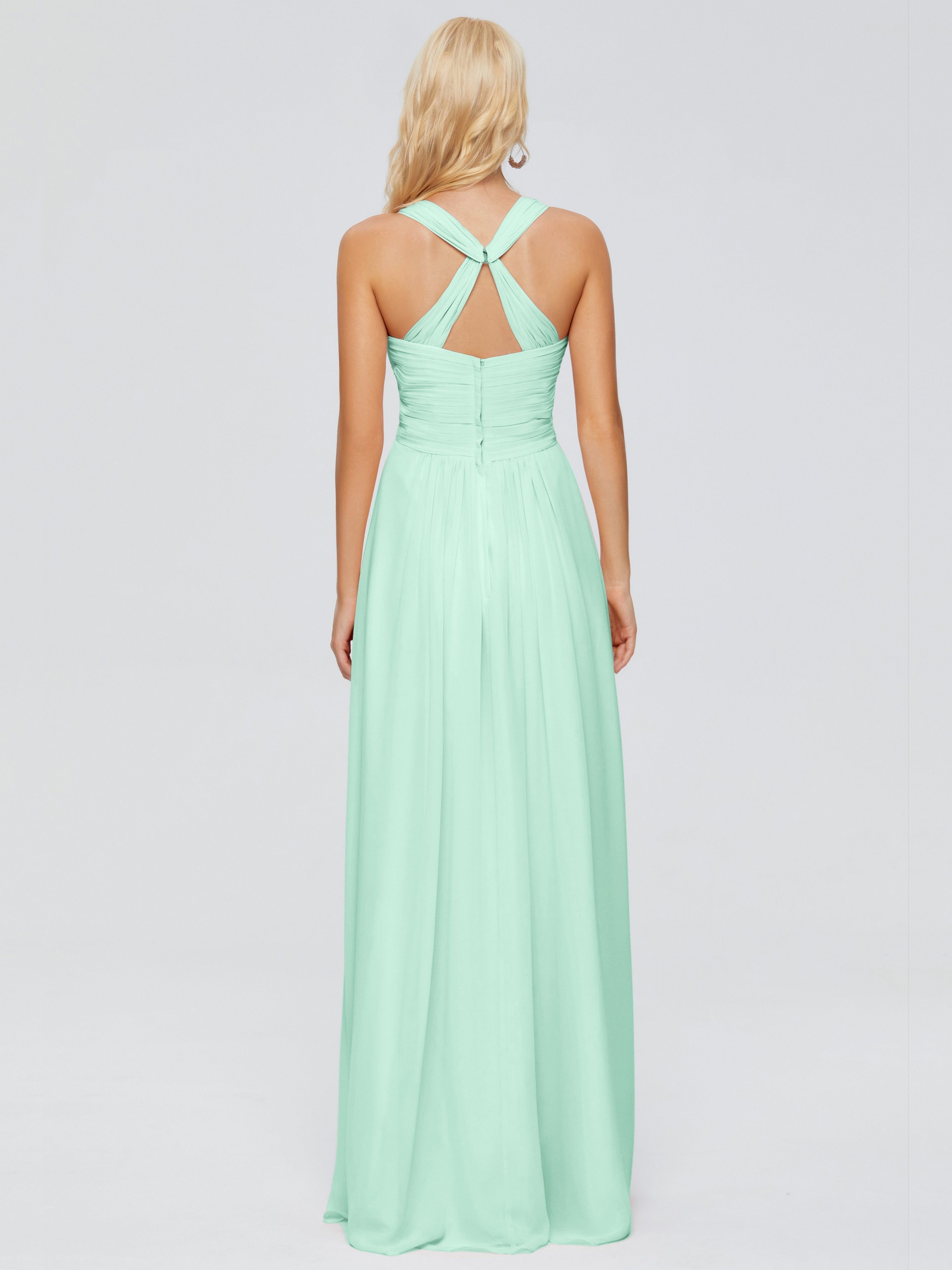 Josephine Spaghetti Straps Chiffon Bridesmaid Dresses
