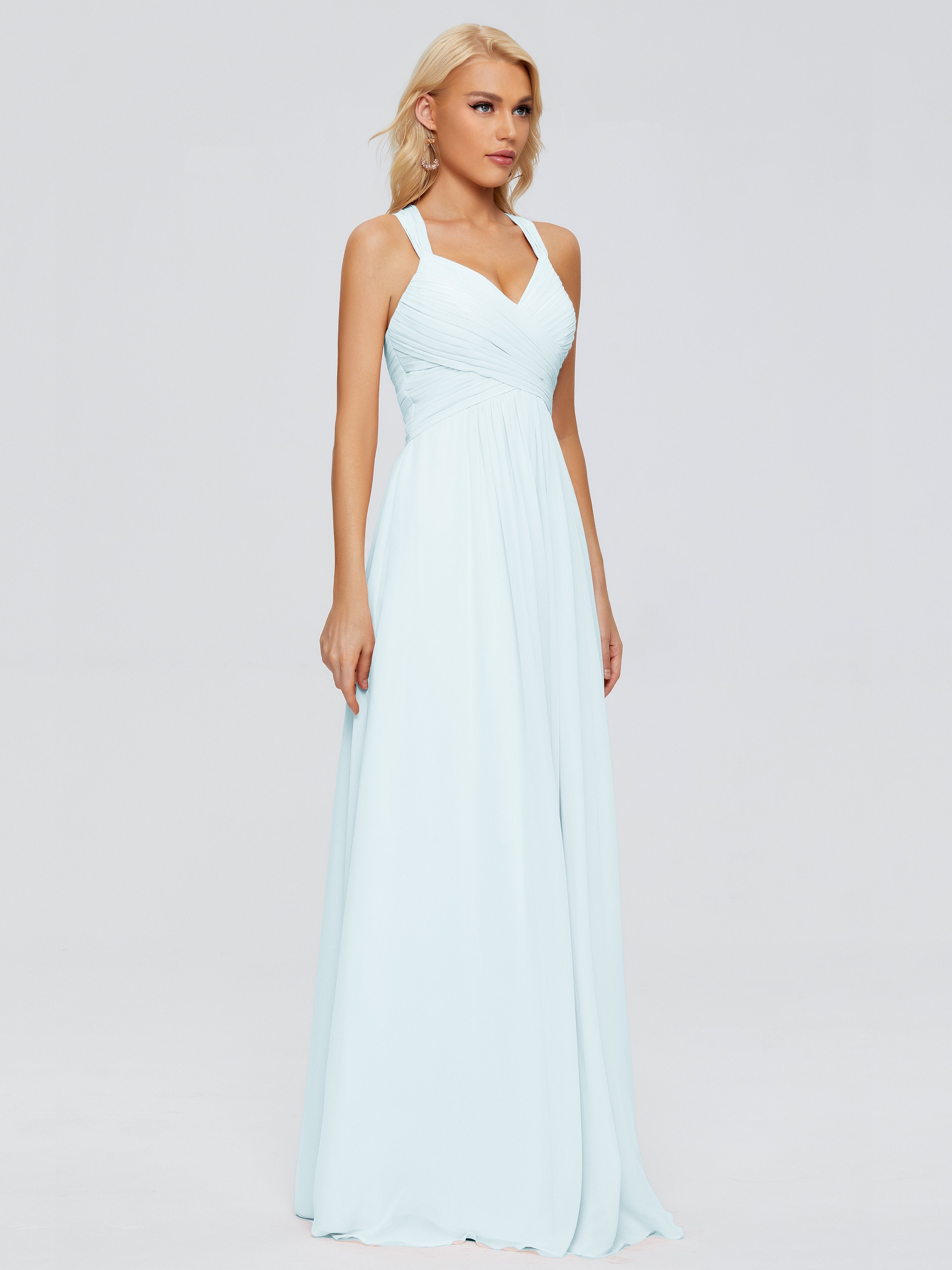 Josephine Spaghetti Straps Chiffon Bridesmaid Dresses
