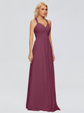 Josephine Spaghetti Straps Chiffon Bridesmaid Dresses