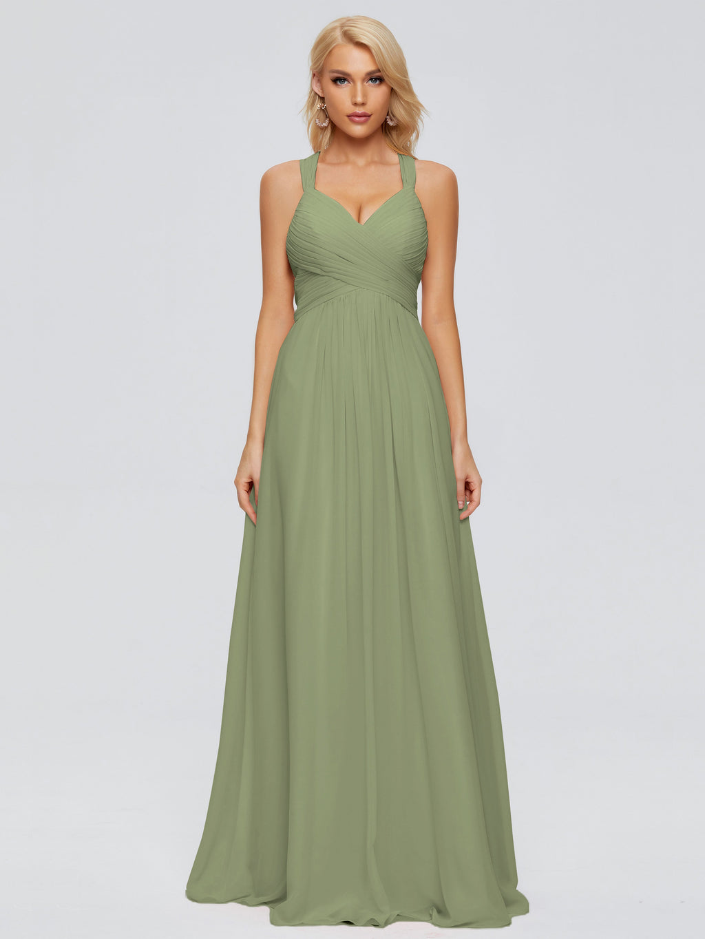 Josephine Spaghetti Straps Chiffon Bridesmaid Dresses