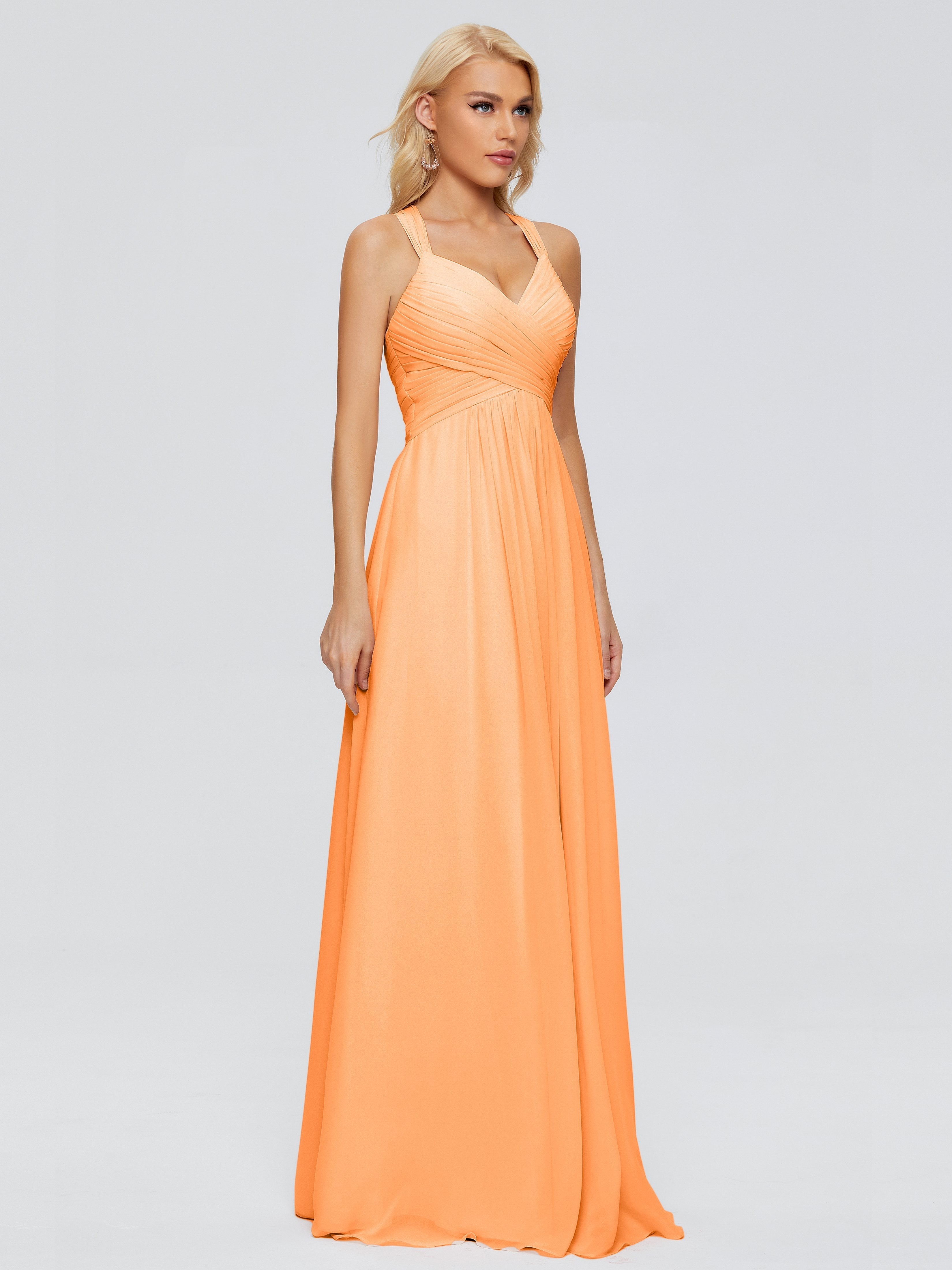 Josephine Spaghetti Straps Chiffon Bridesmaid Dresses