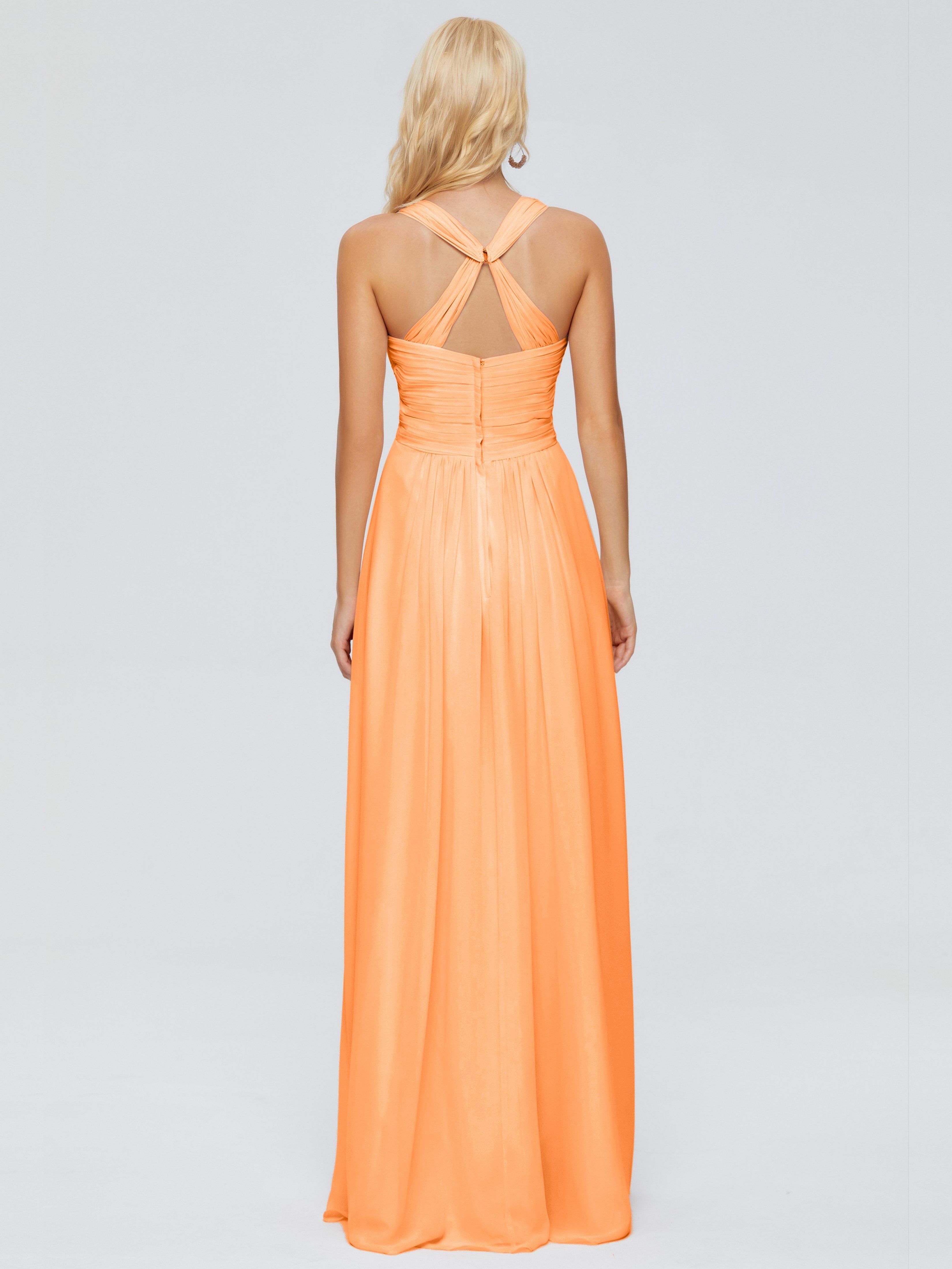 Josephine Spaghetti Straps Chiffon Bridesmaid Dresses