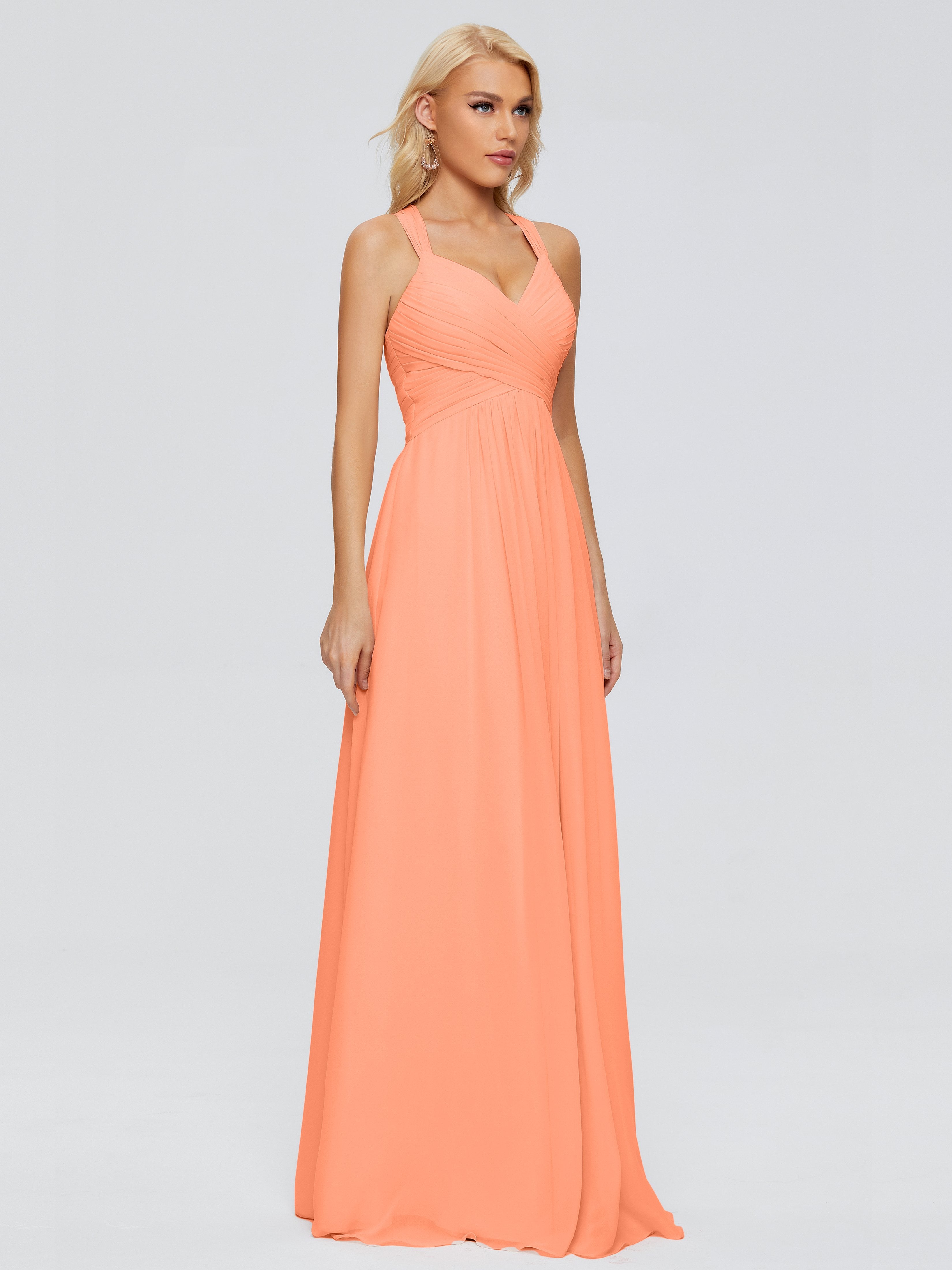 Josephine Spaghetti Straps Chiffon Bridesmaid Dresses