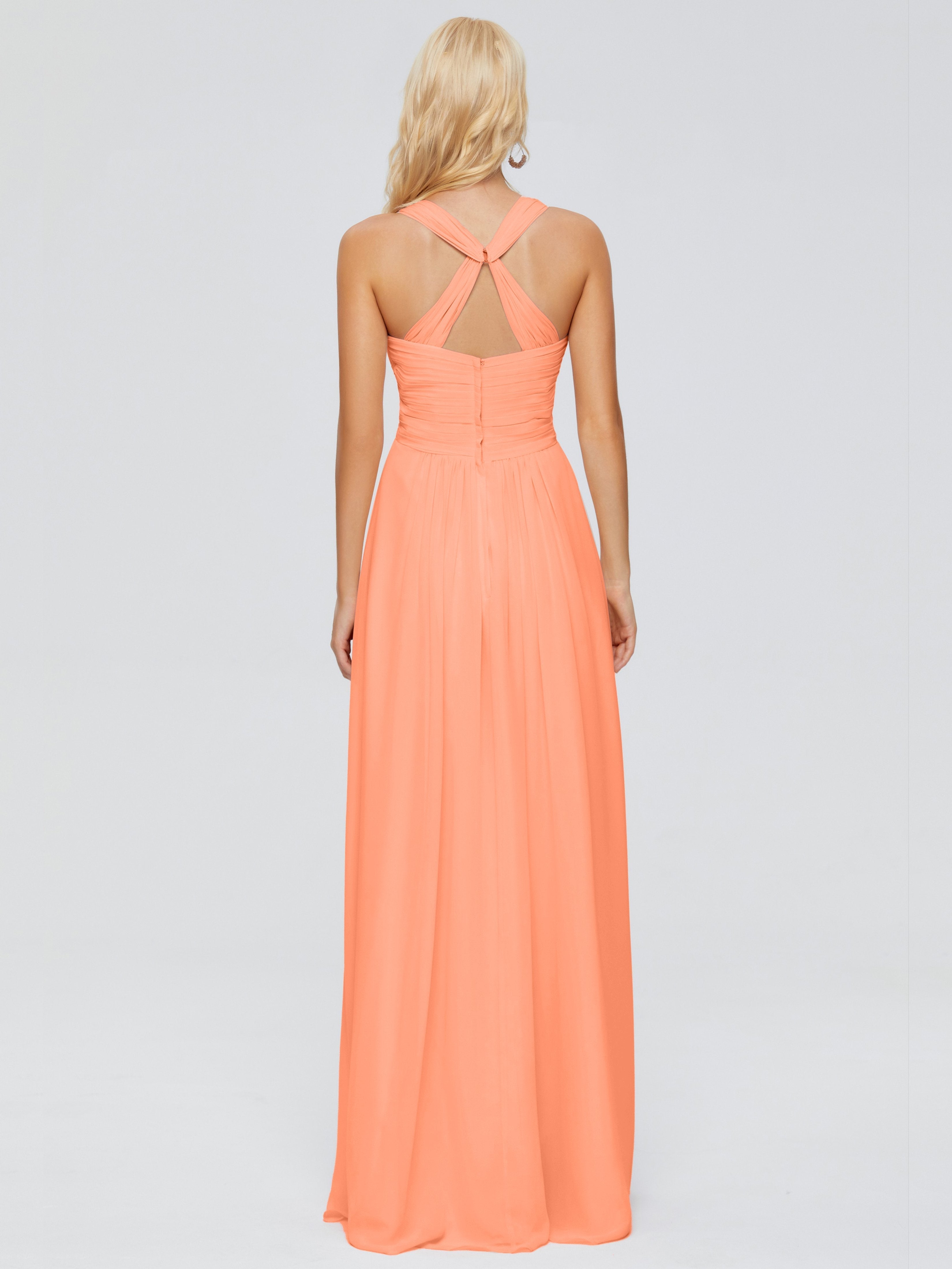 Josephine Spaghetti Straps Chiffon Bridesmaid Dresses