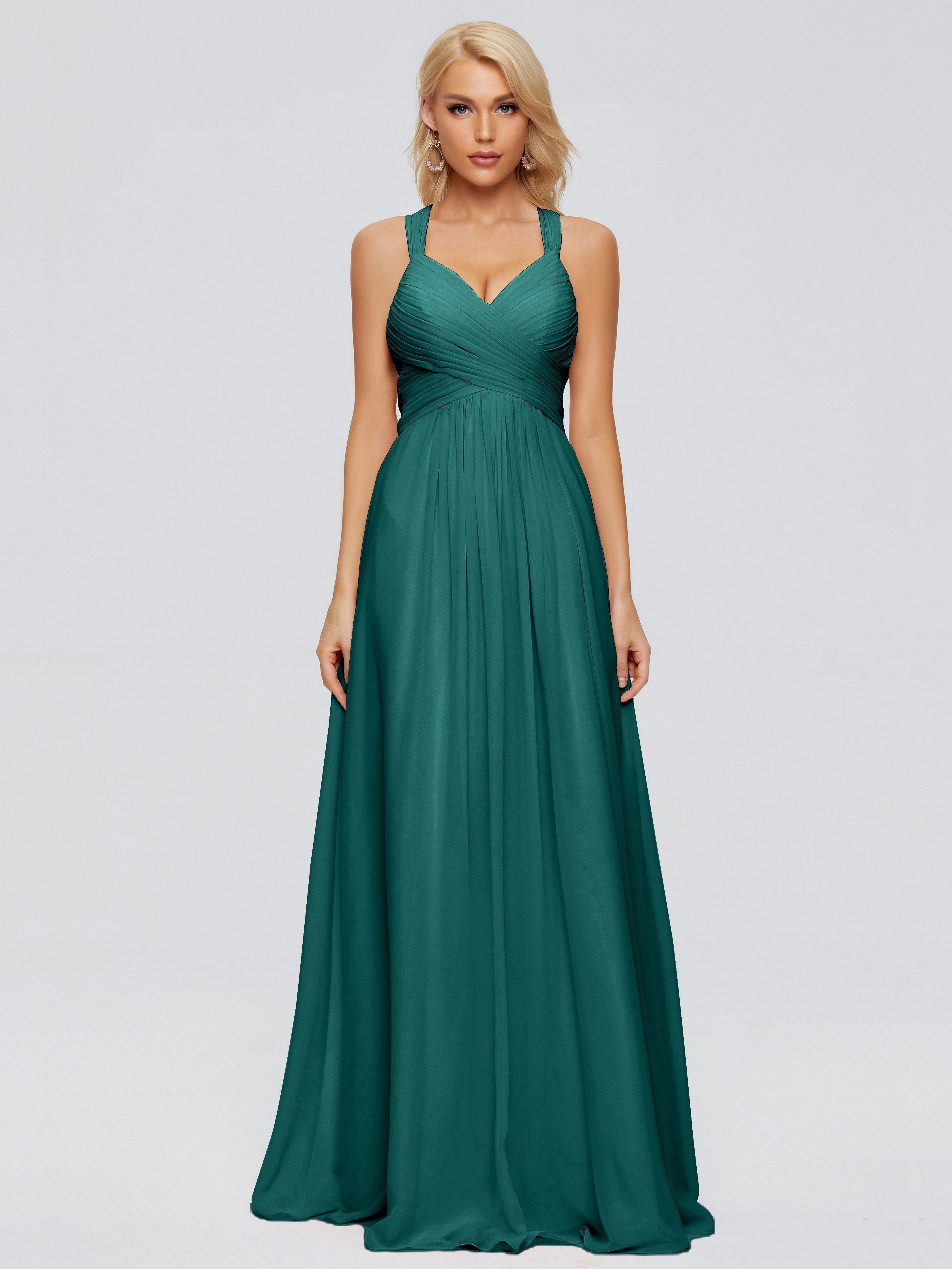 Josephine Spaghetti Straps Chiffon Bridesmaid Dresses