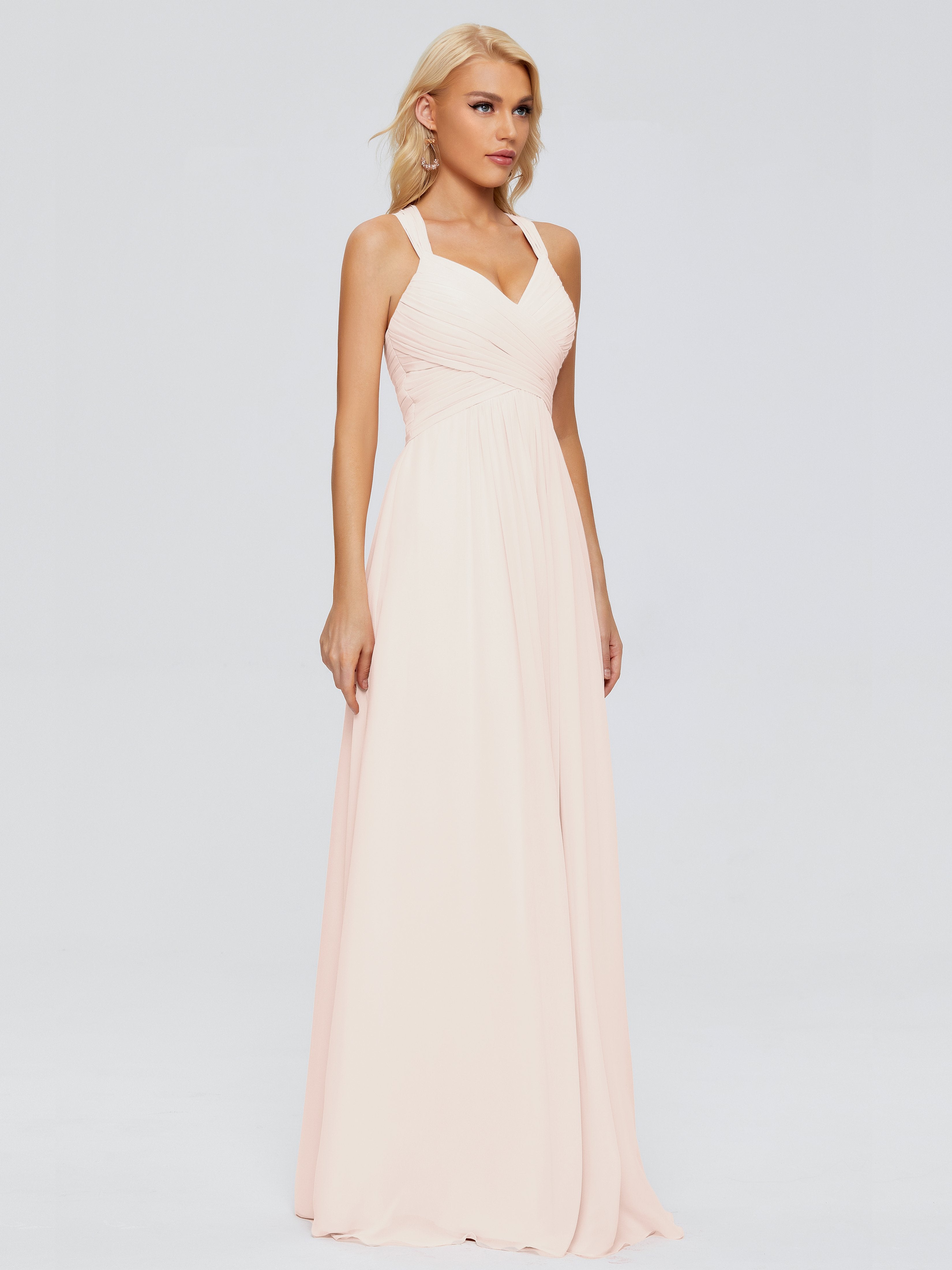 Josephine Spaghetti Straps Chiffon Bridesmaid Dresses