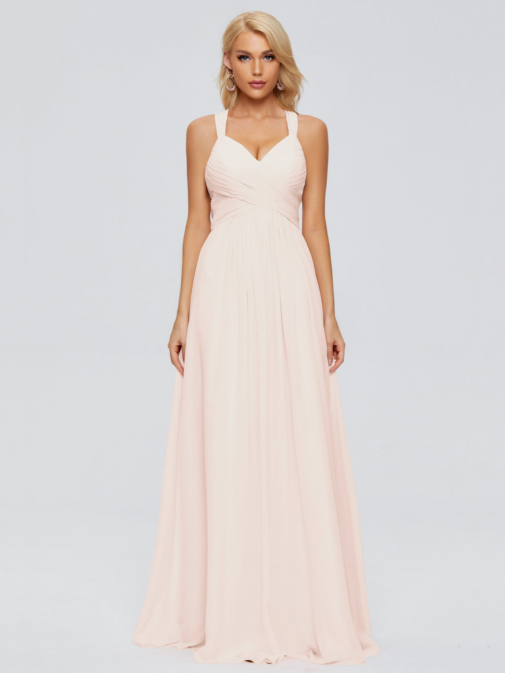 Josephine Spaghetti Straps Chiffon Bridesmaid Dresses