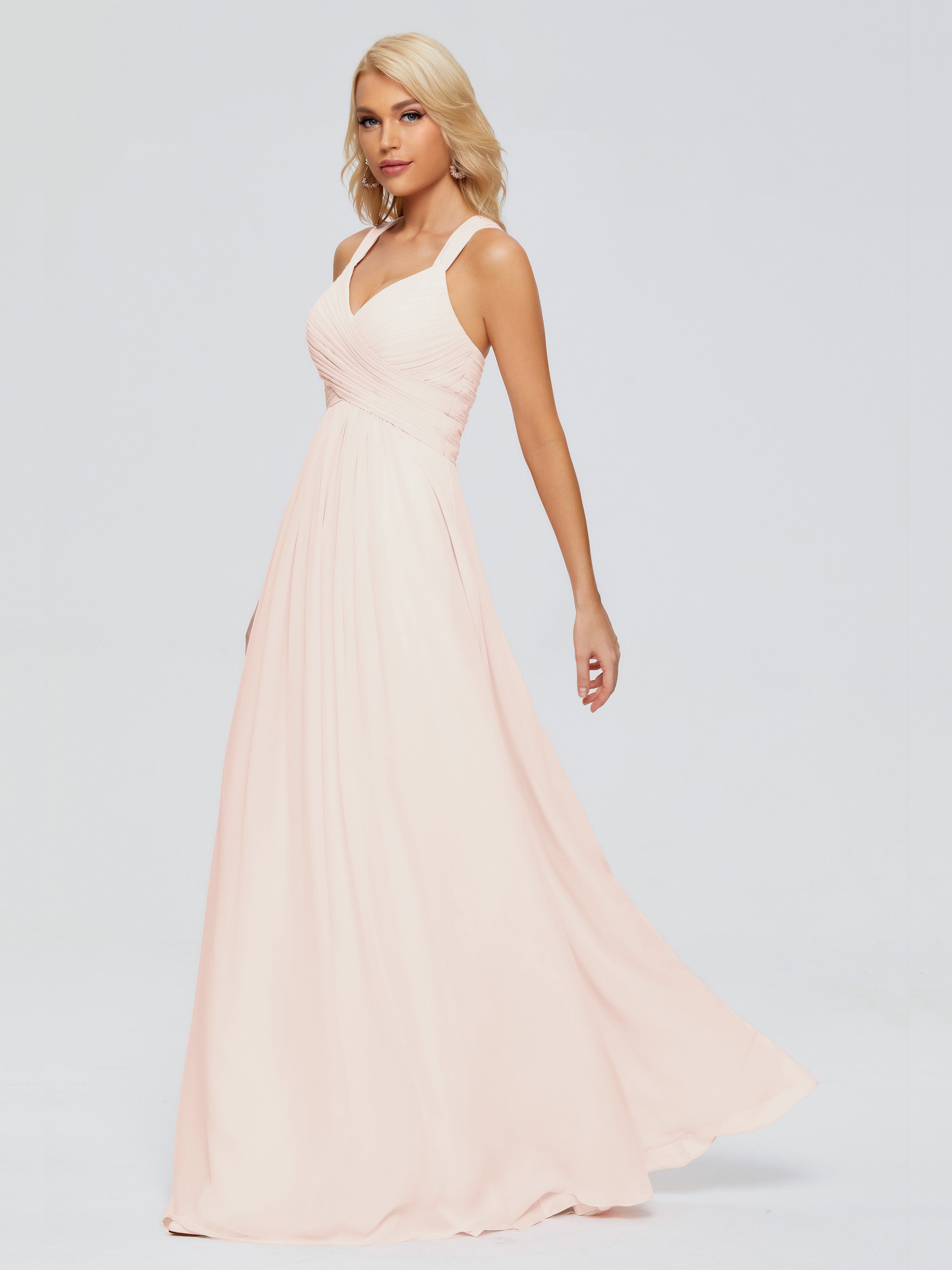Josephine Spaghetti Straps Chiffon Bridesmaid Dresses