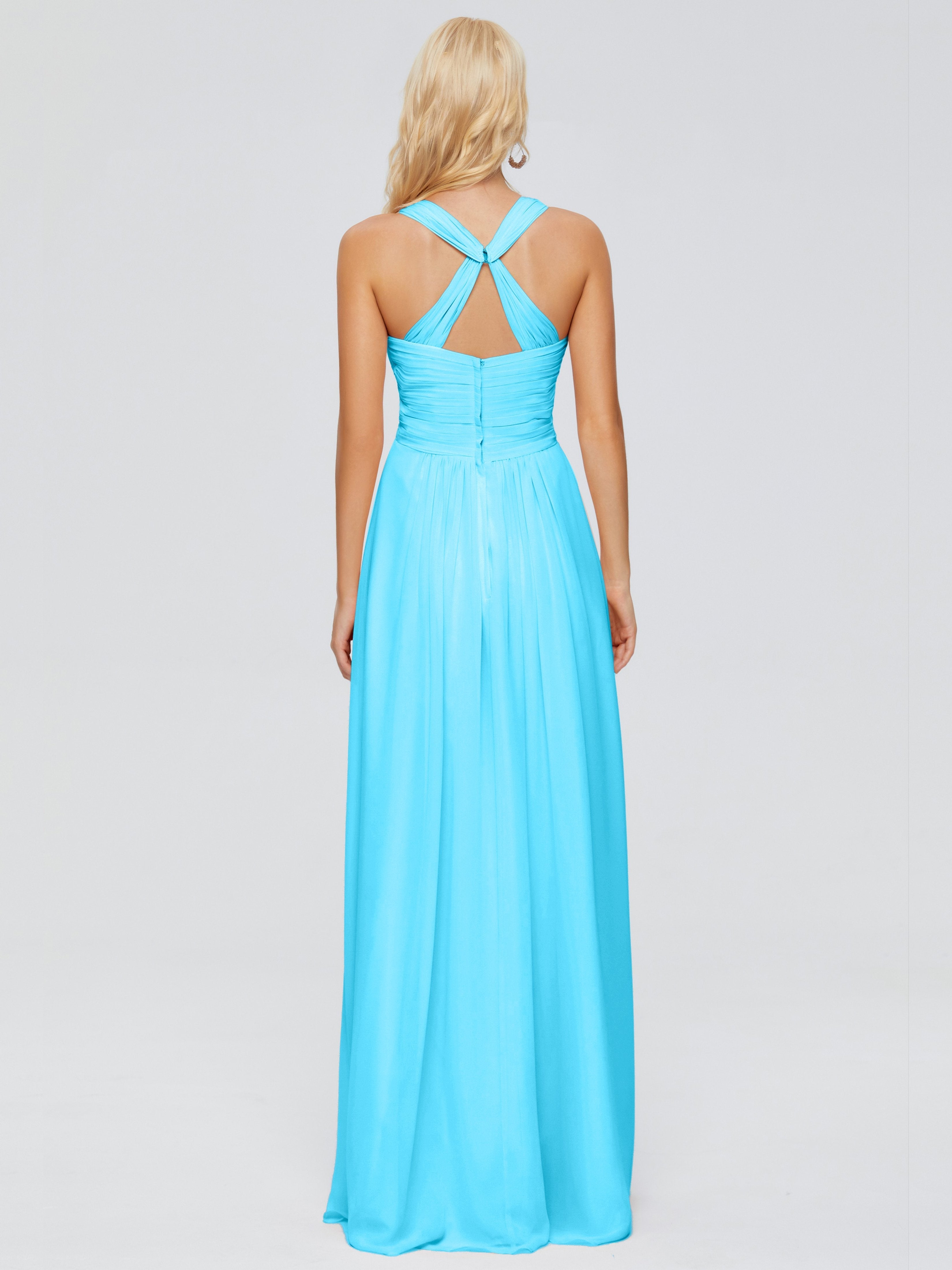 Josephine Spaghetti Straps Chiffon Bridesmaid Dresses