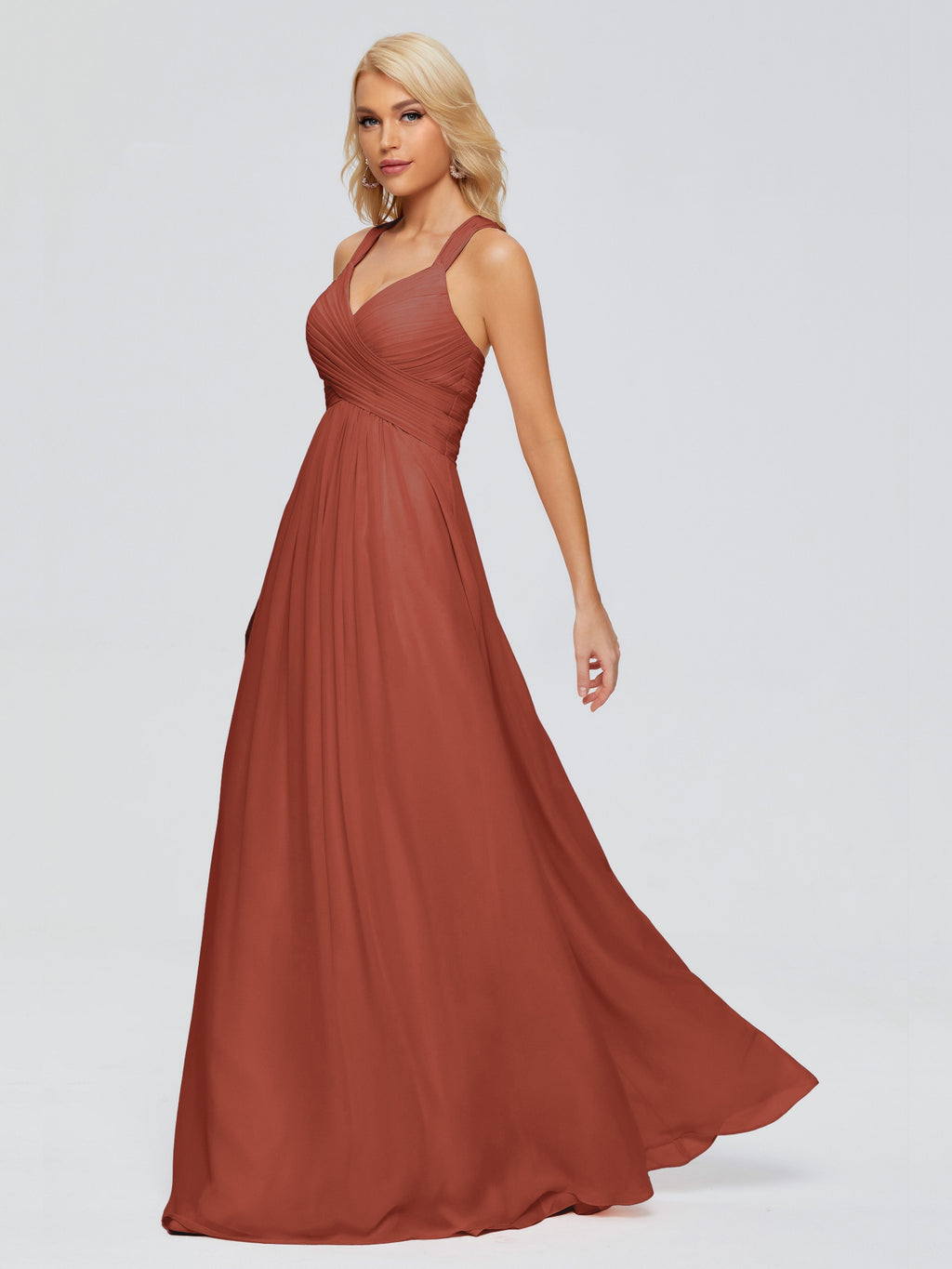 Josephine Spaghetti Straps Chiffon Bridesmaid Dresses
