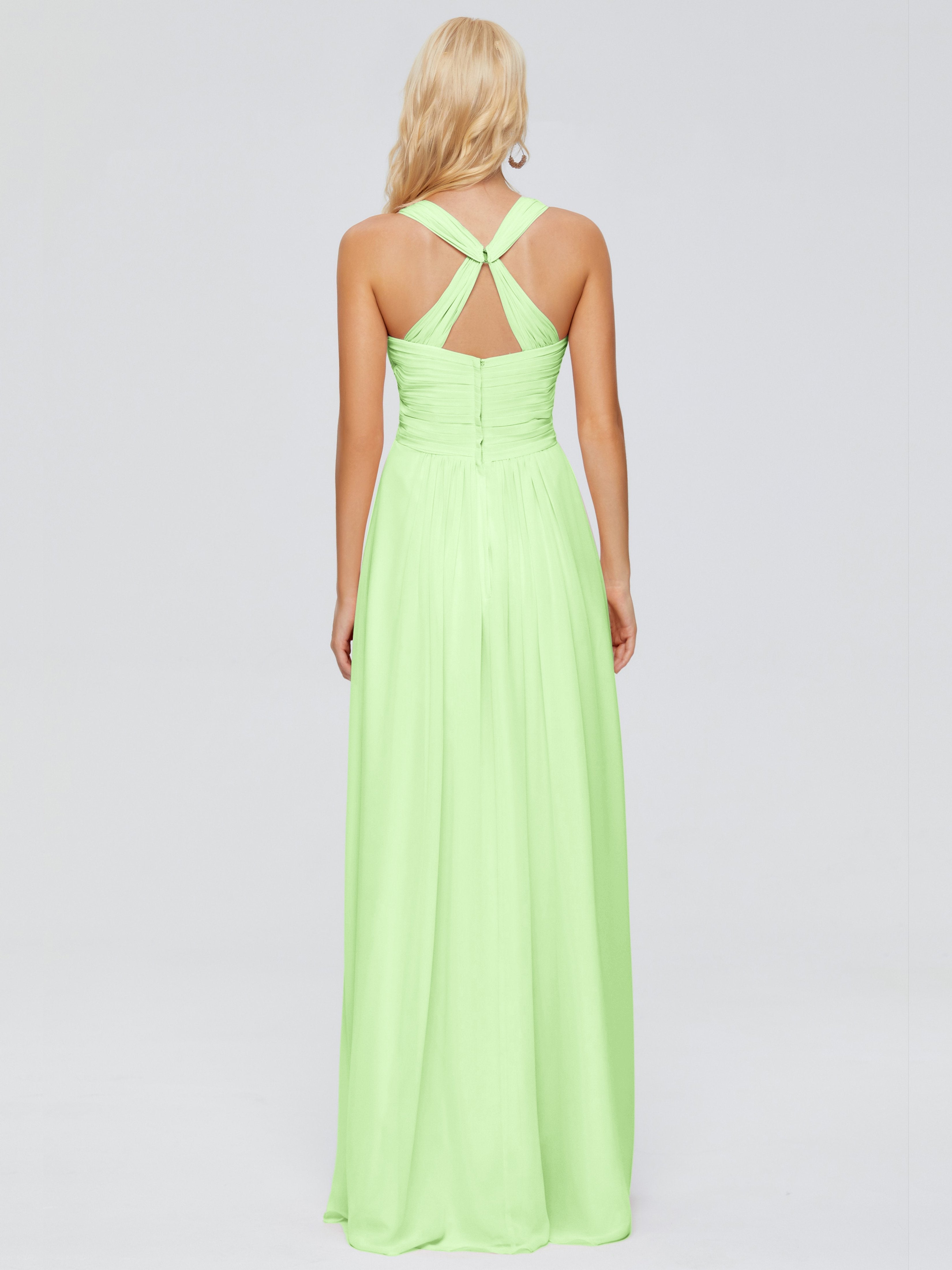 Josephine Spaghetti Straps Chiffon Bridesmaid Dresses