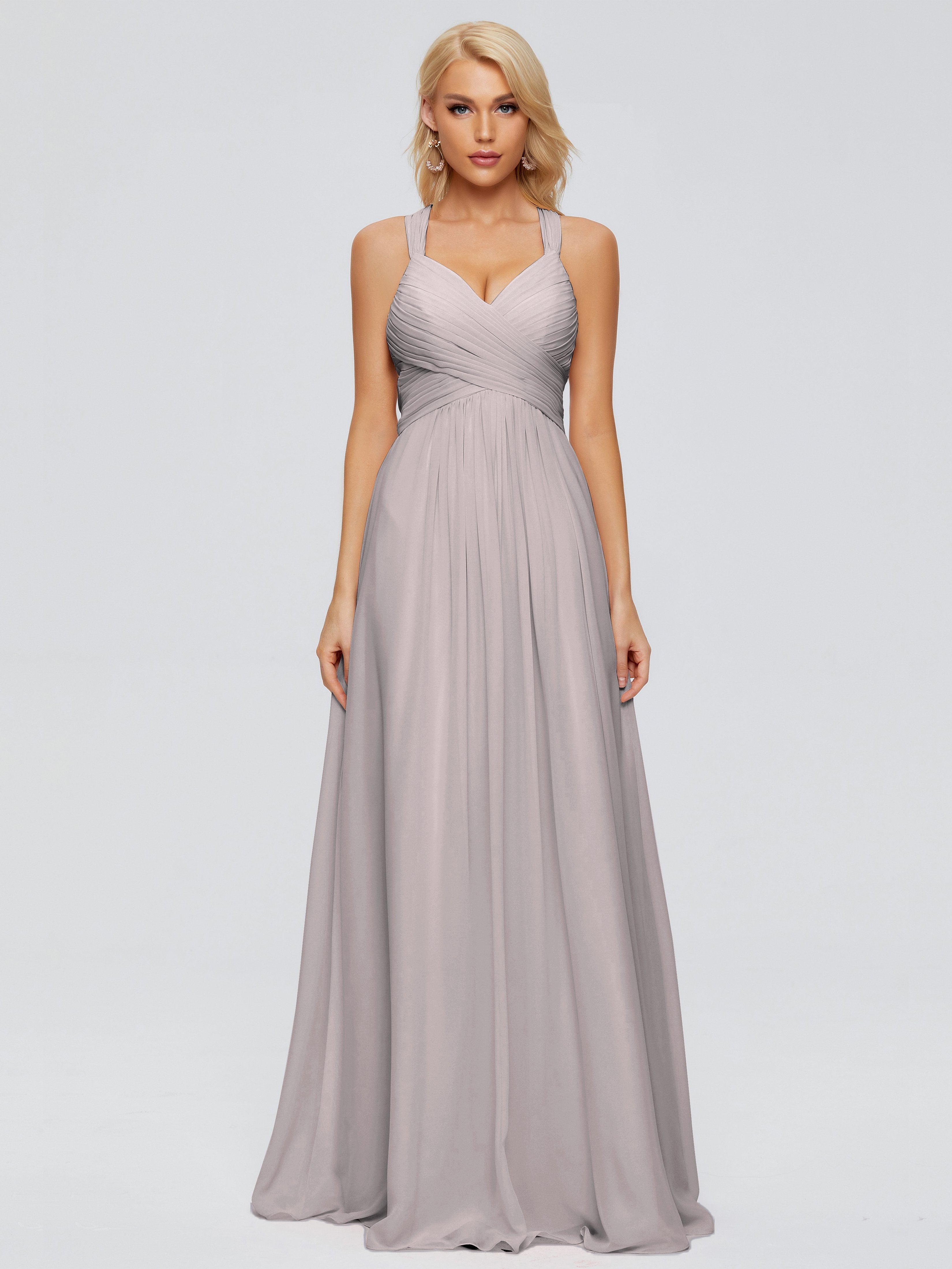 Josephine Spaghetti Straps Chiffon Bridesmaid Dresses