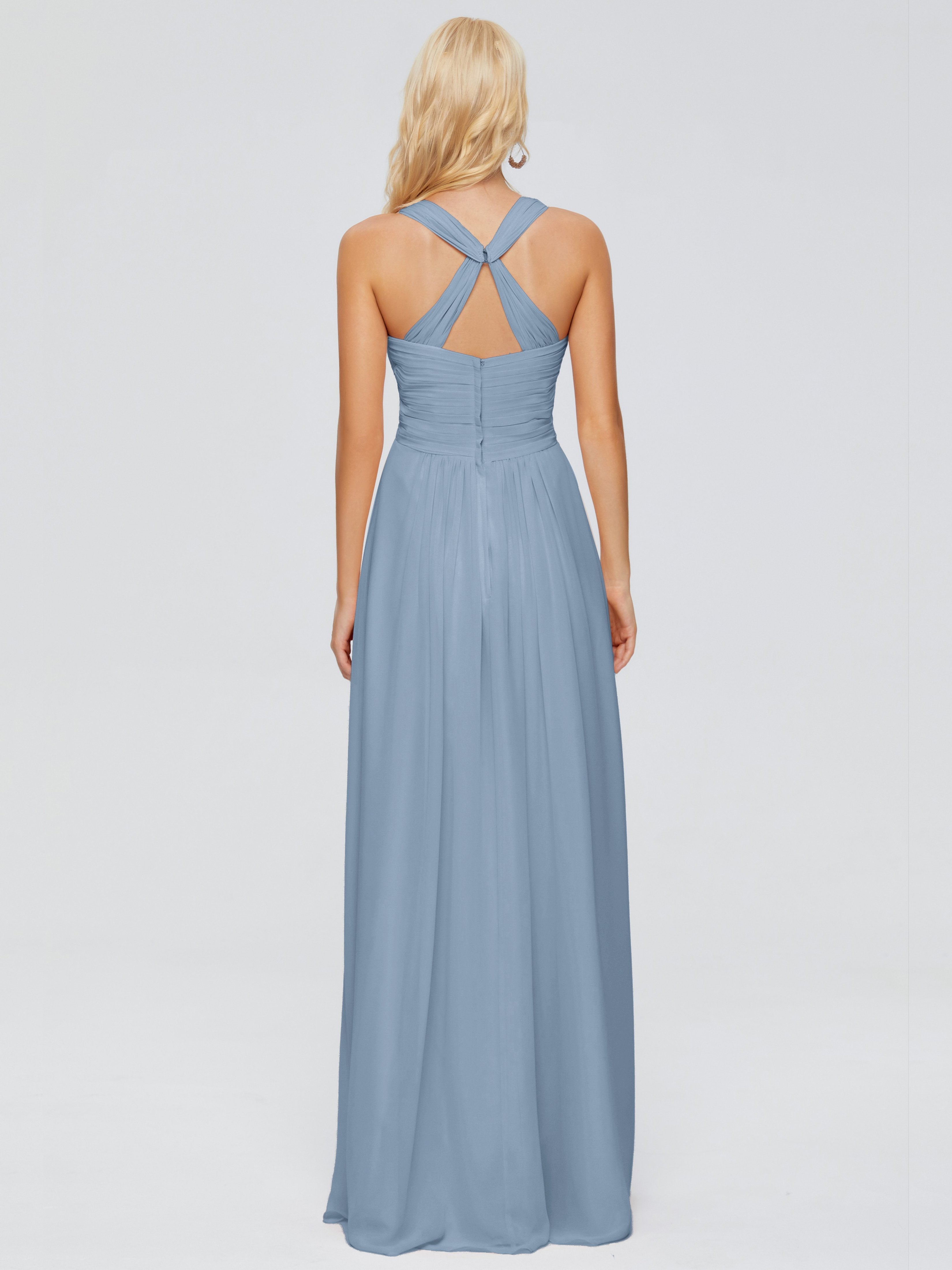 Josephine Spaghetti Straps Chiffon Bridesmaid Dresses
