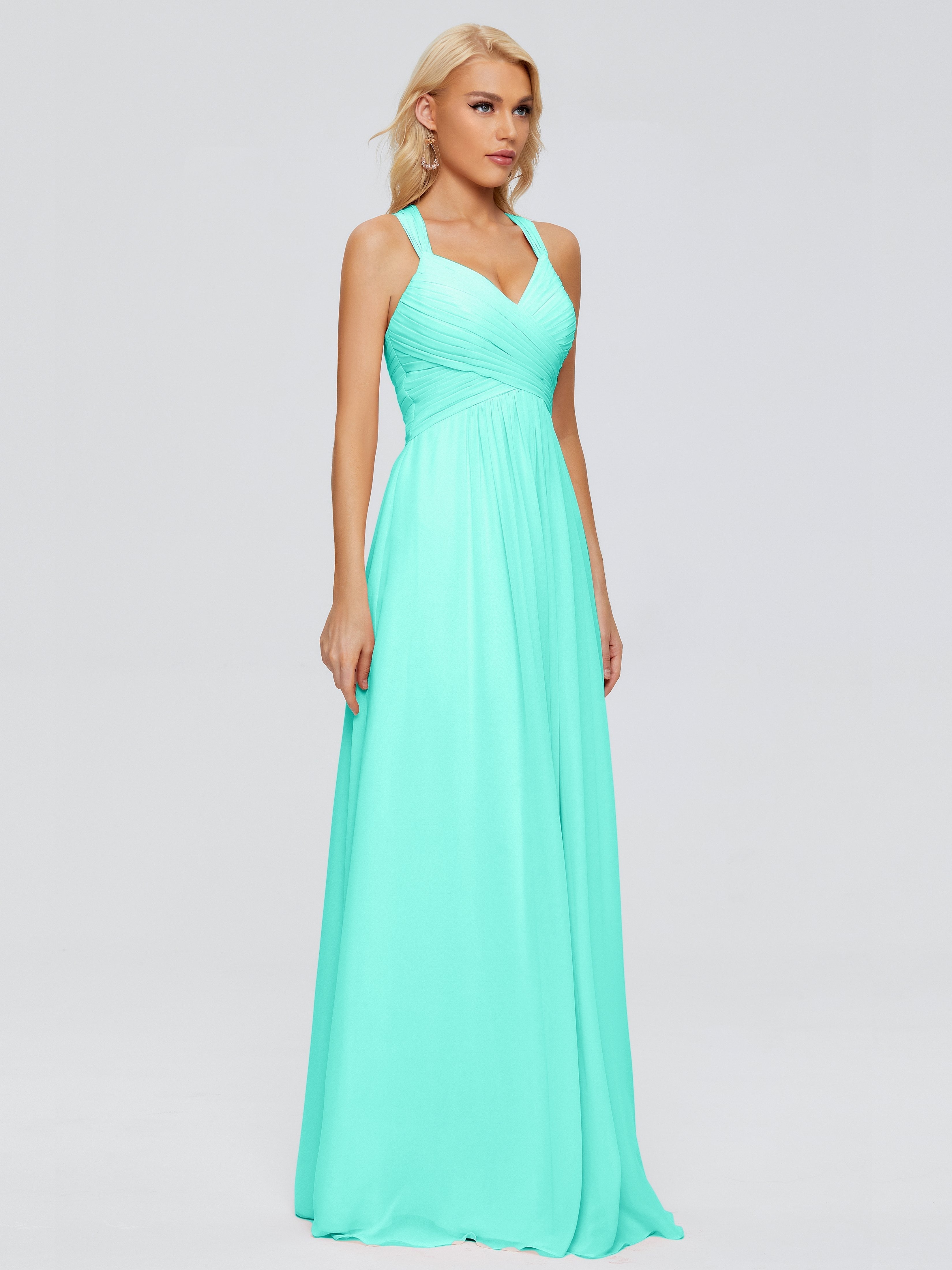 Josephine Spaghetti Straps Chiffon Bridesmaid Dresses