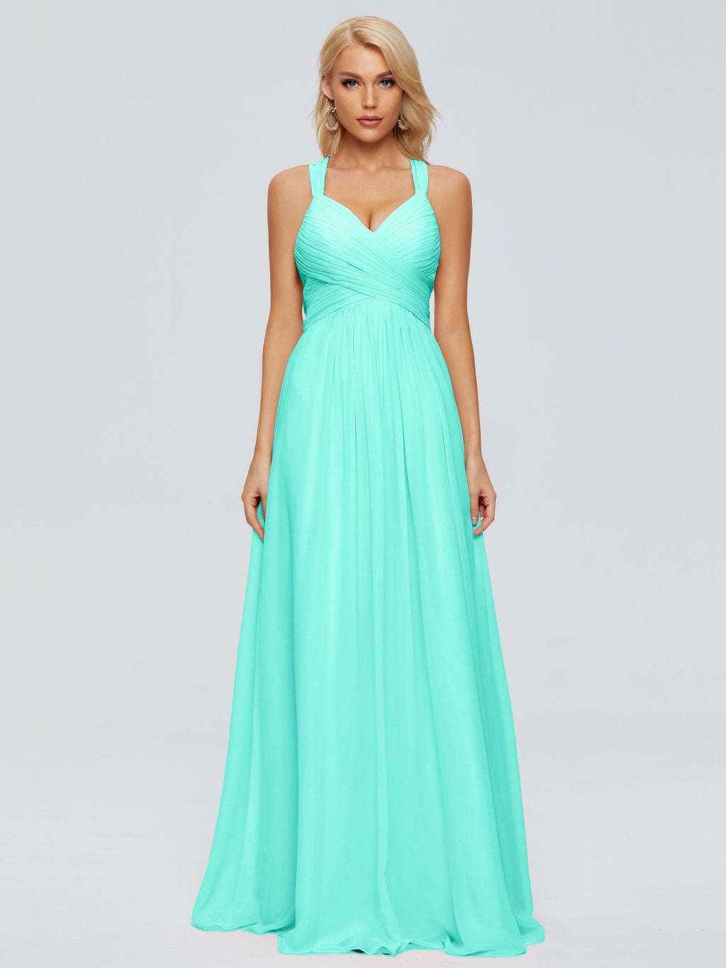 Josephine Spaghetti Straps Chiffon Bridesmaid Dresses