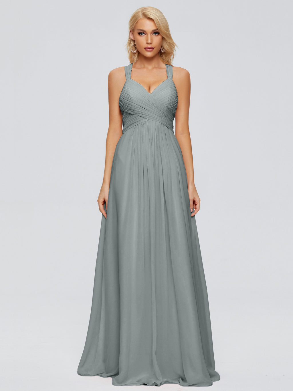 Josephine Spaghetti Straps Chiffon Bridesmaid Dresses
