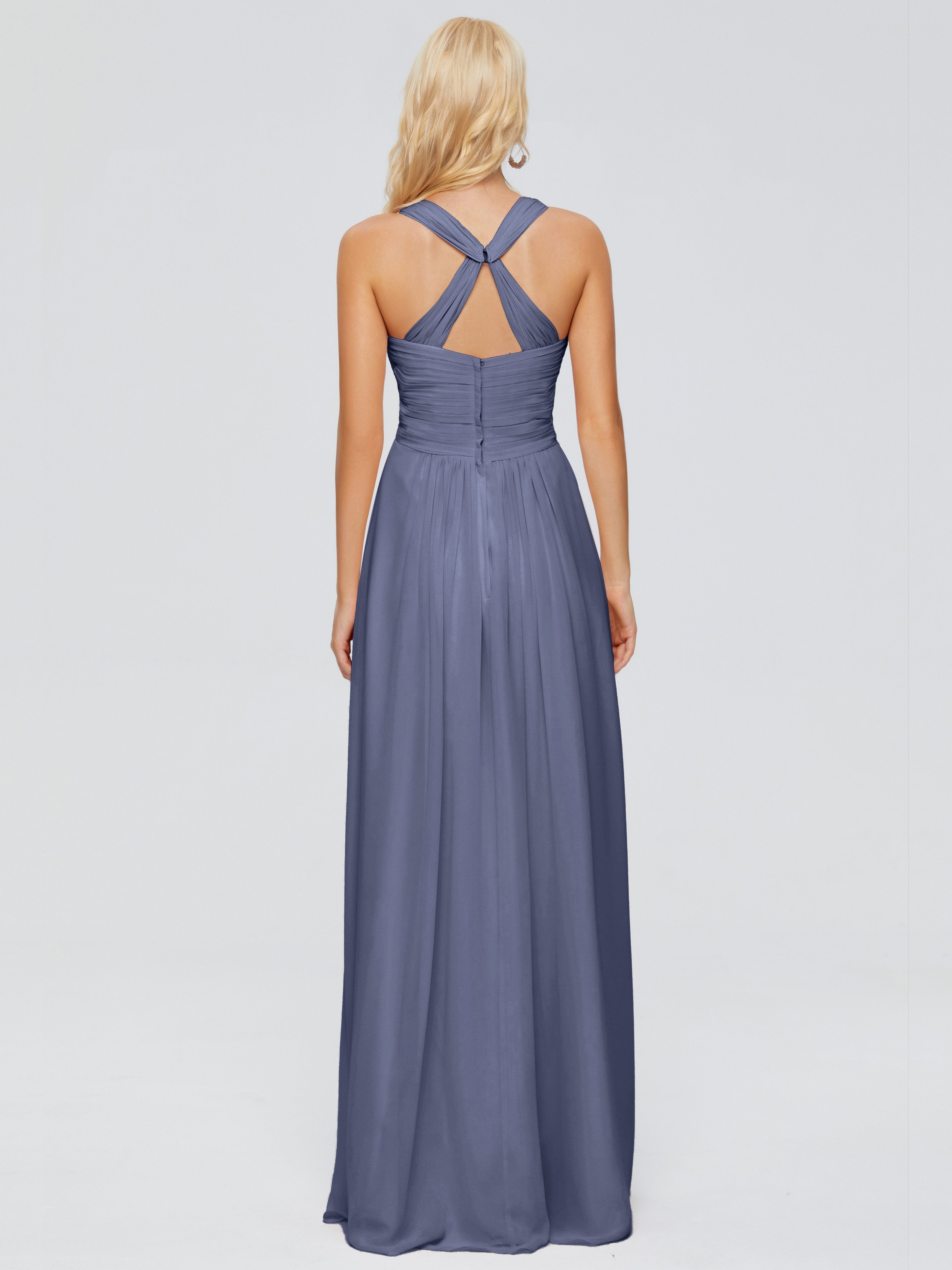 Josephine Spaghetti Straps Chiffon Bridesmaid Dresses