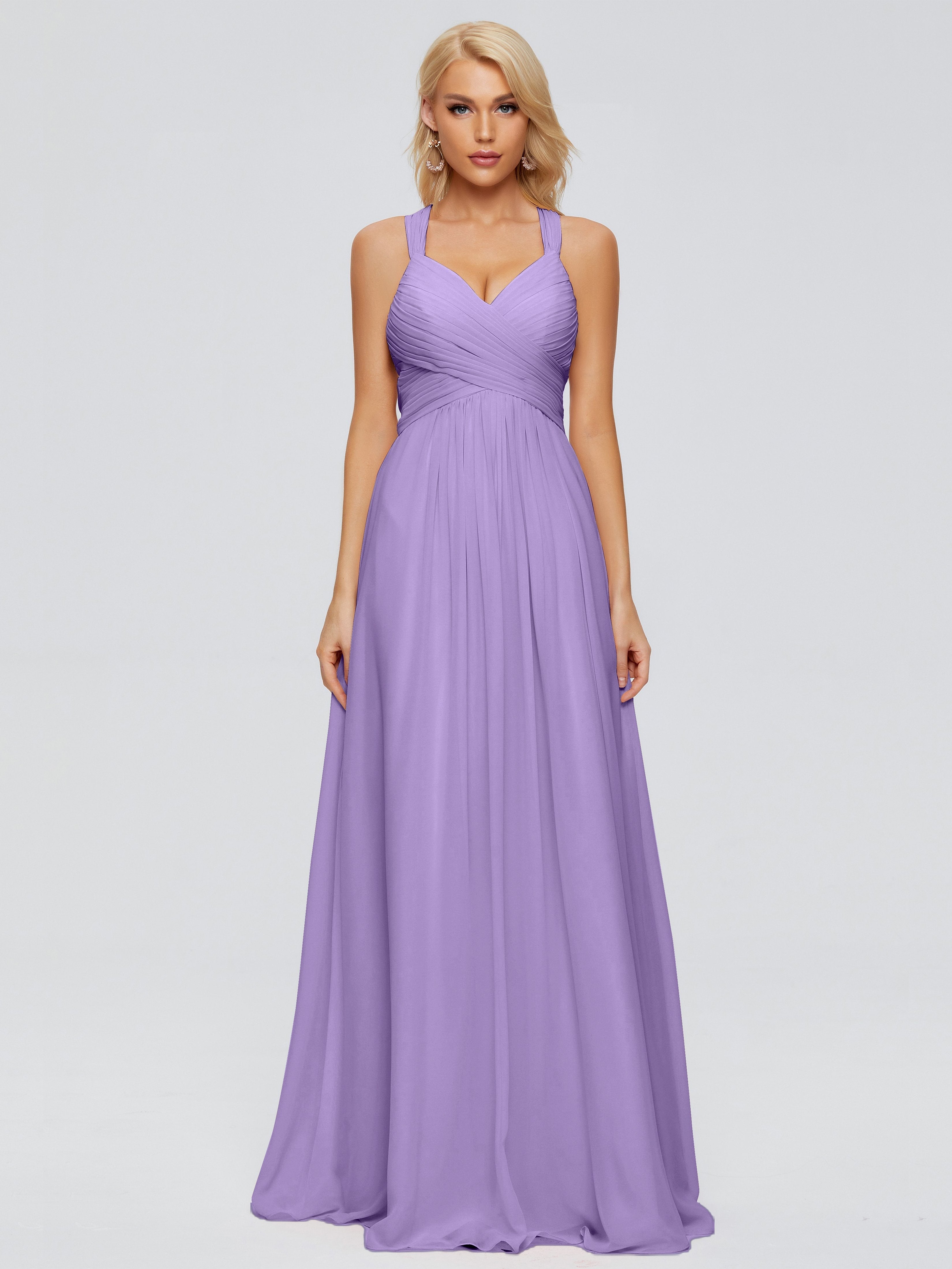 Josephine Spaghetti Straps Chiffon Bridesmaid Dresses