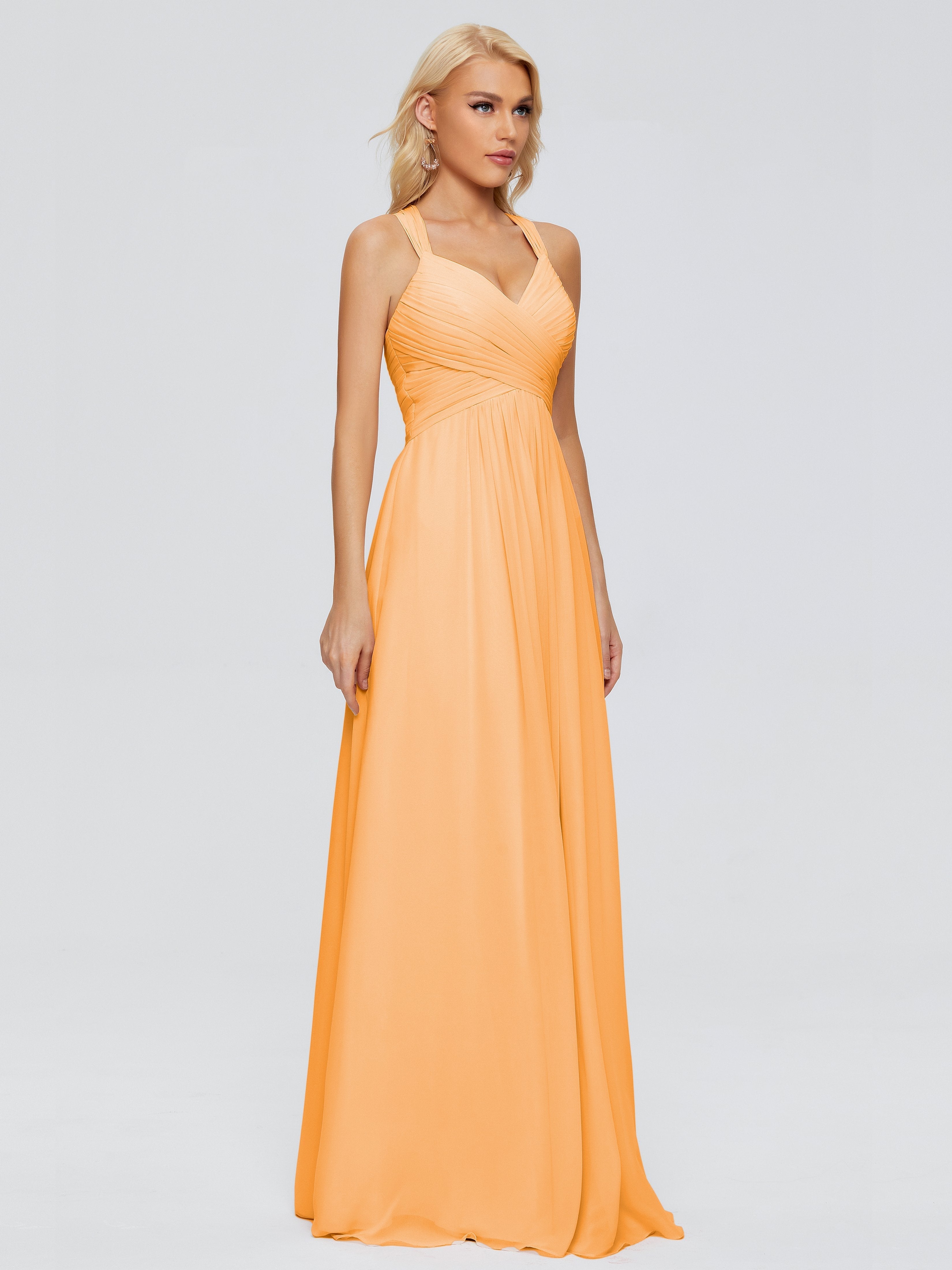Josephine Spaghetti Straps Chiffon Bridesmaid Dresses