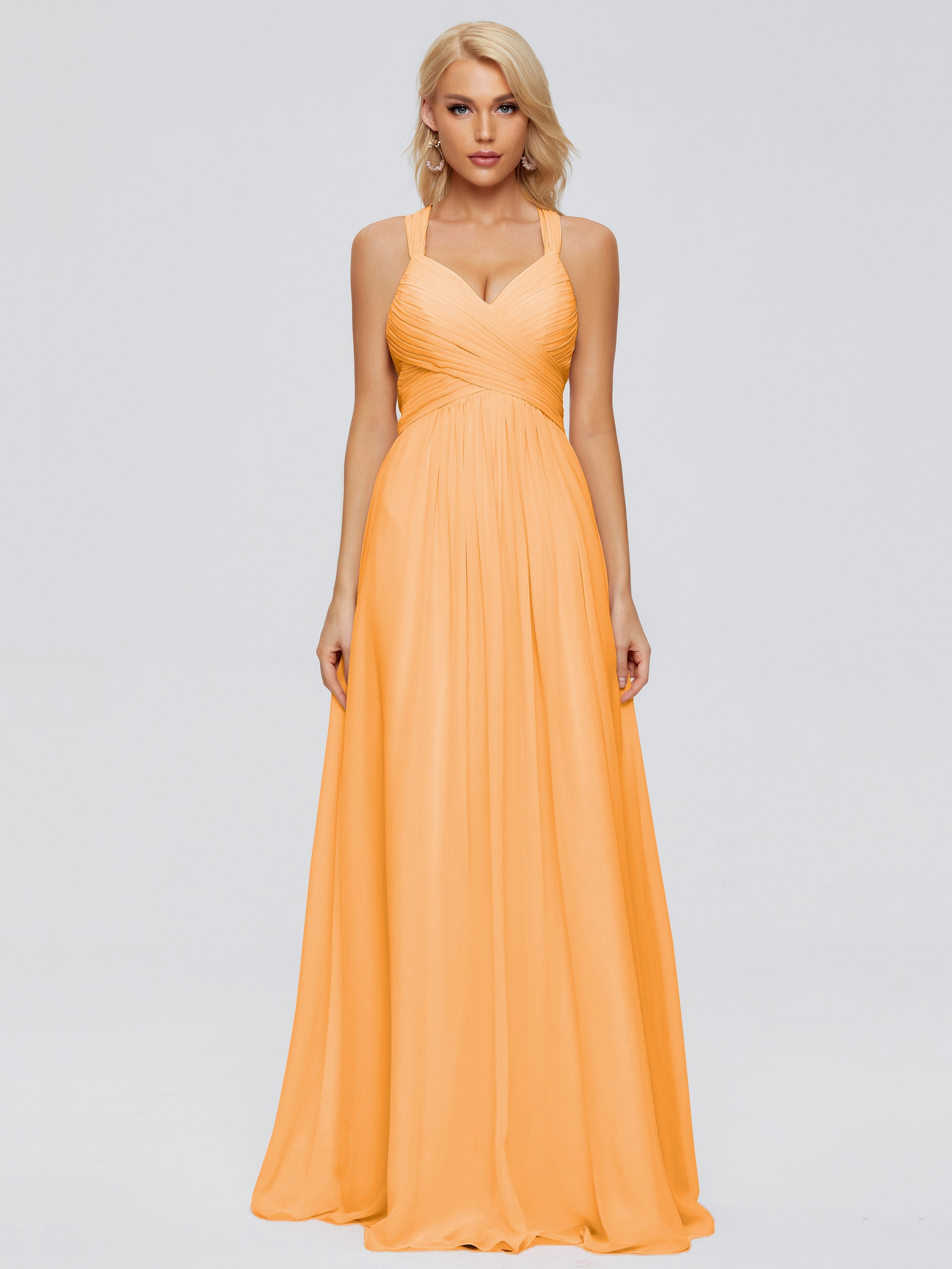 Josephine Spaghetti Straps Chiffon Bridesmaid Dresses