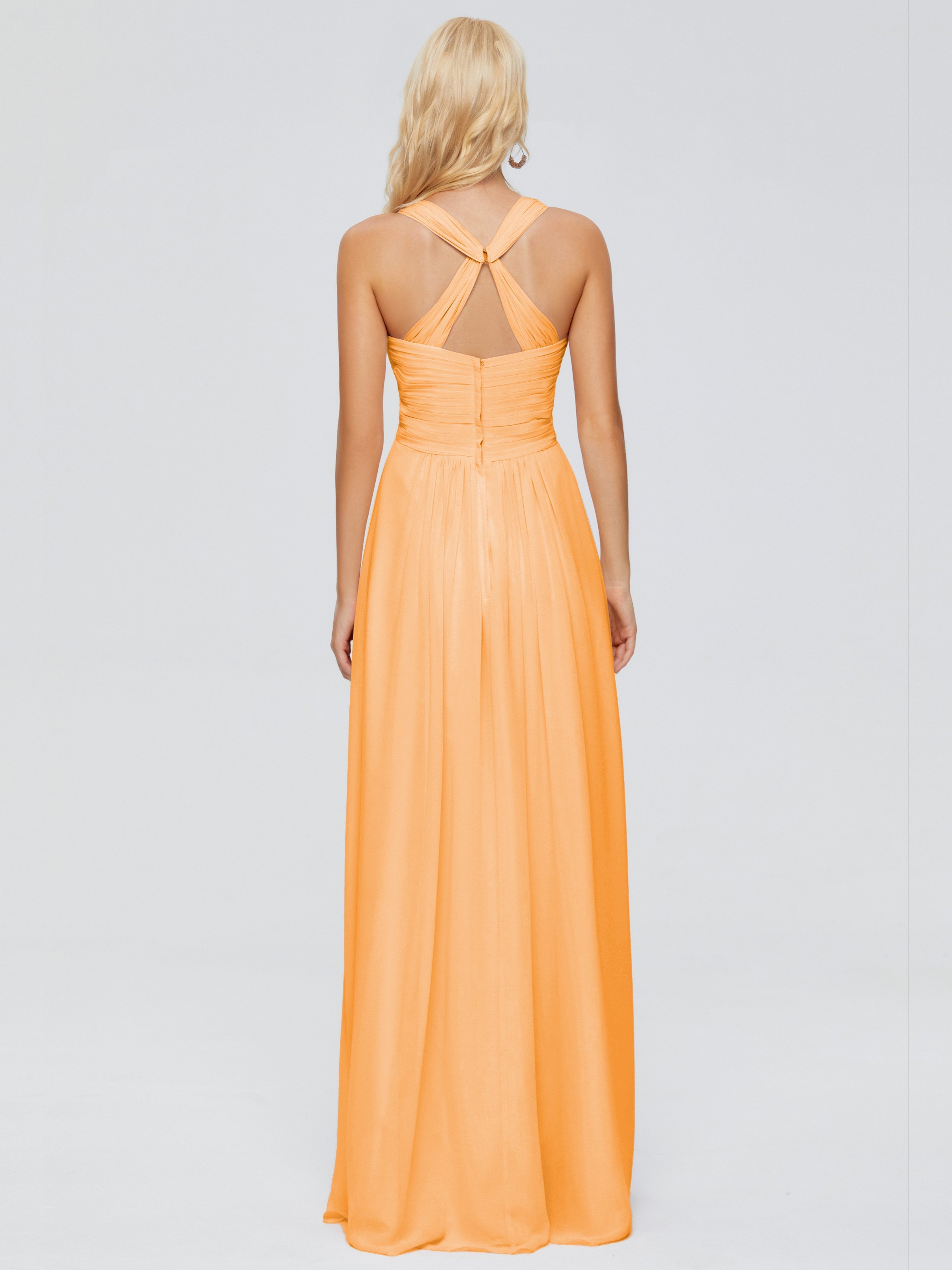 Josephine Spaghetti Straps Chiffon Bridesmaid Dresses
