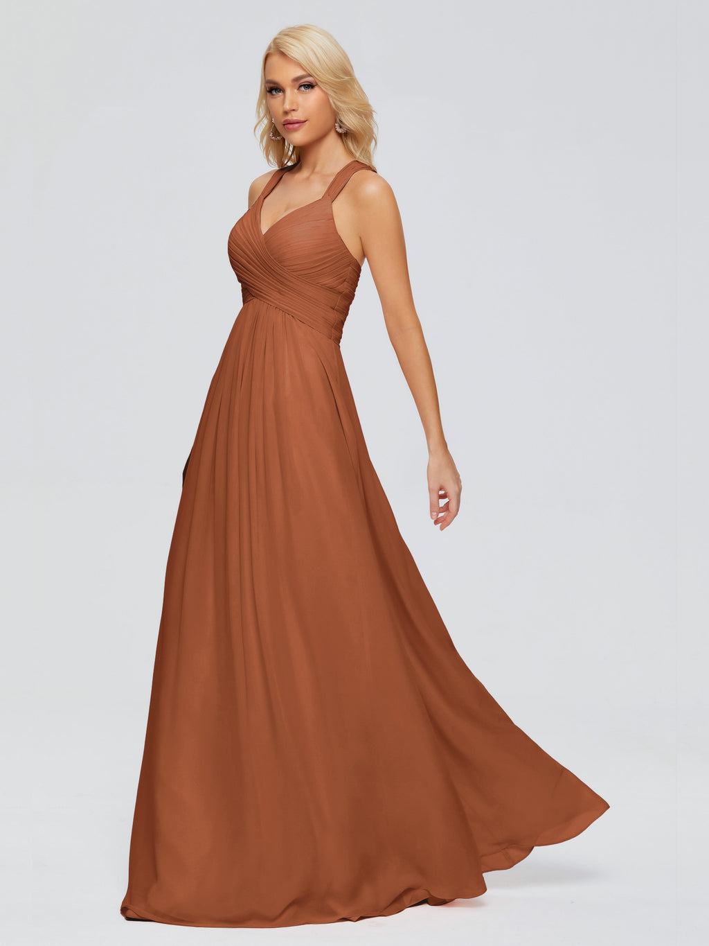 Josephine Spaghetti Straps Chiffon Bridesmaid Dresses