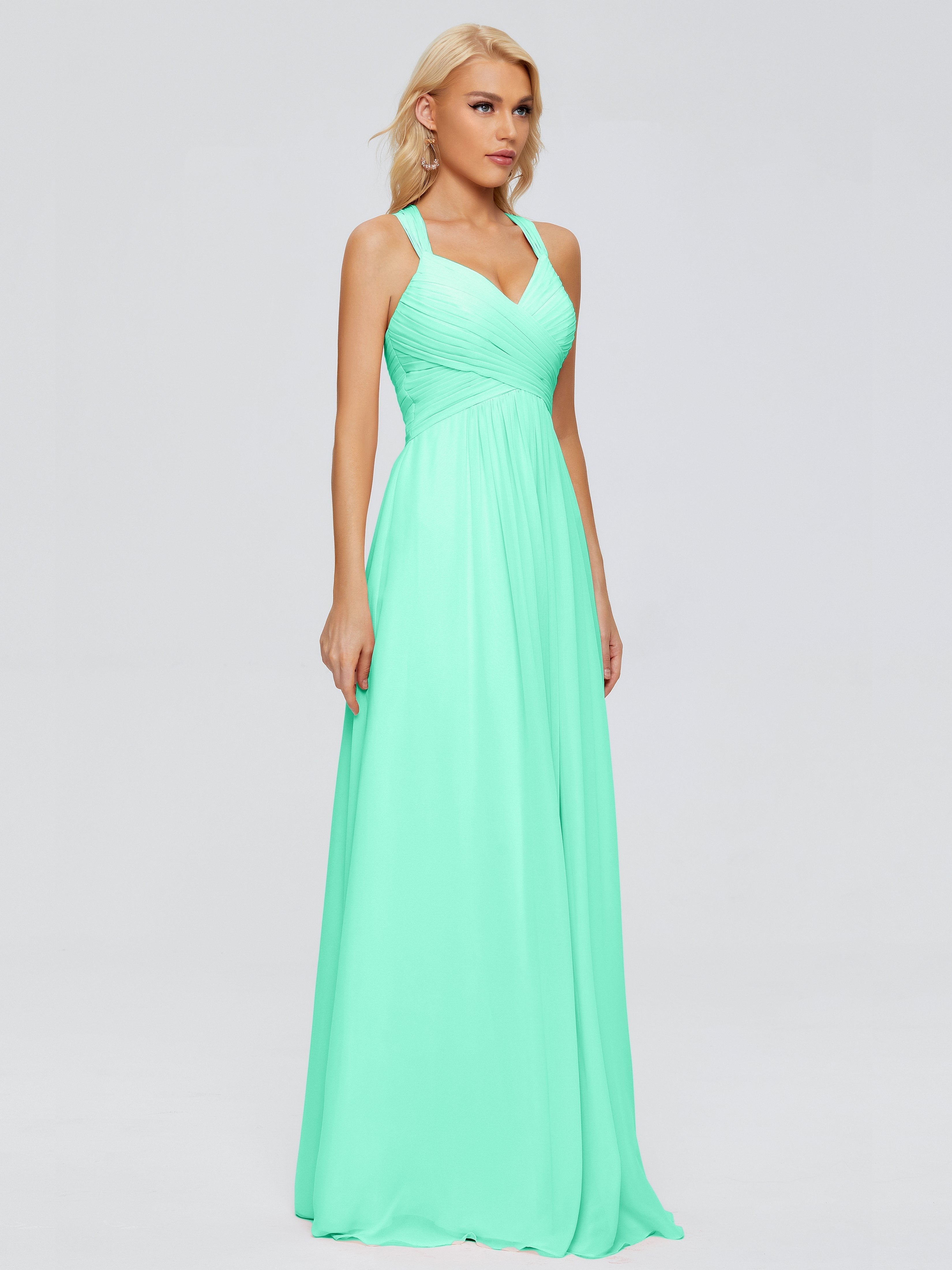 Josephine Spaghetti Straps Chiffon Bridesmaid Dresses