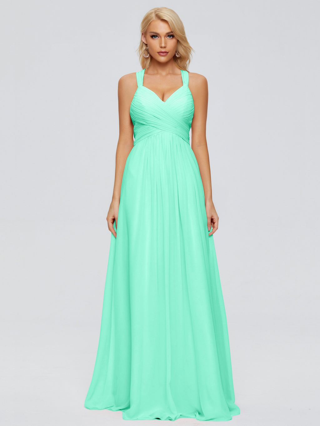 Josephine Spaghetti Straps Chiffon Bridesmaid Dresses