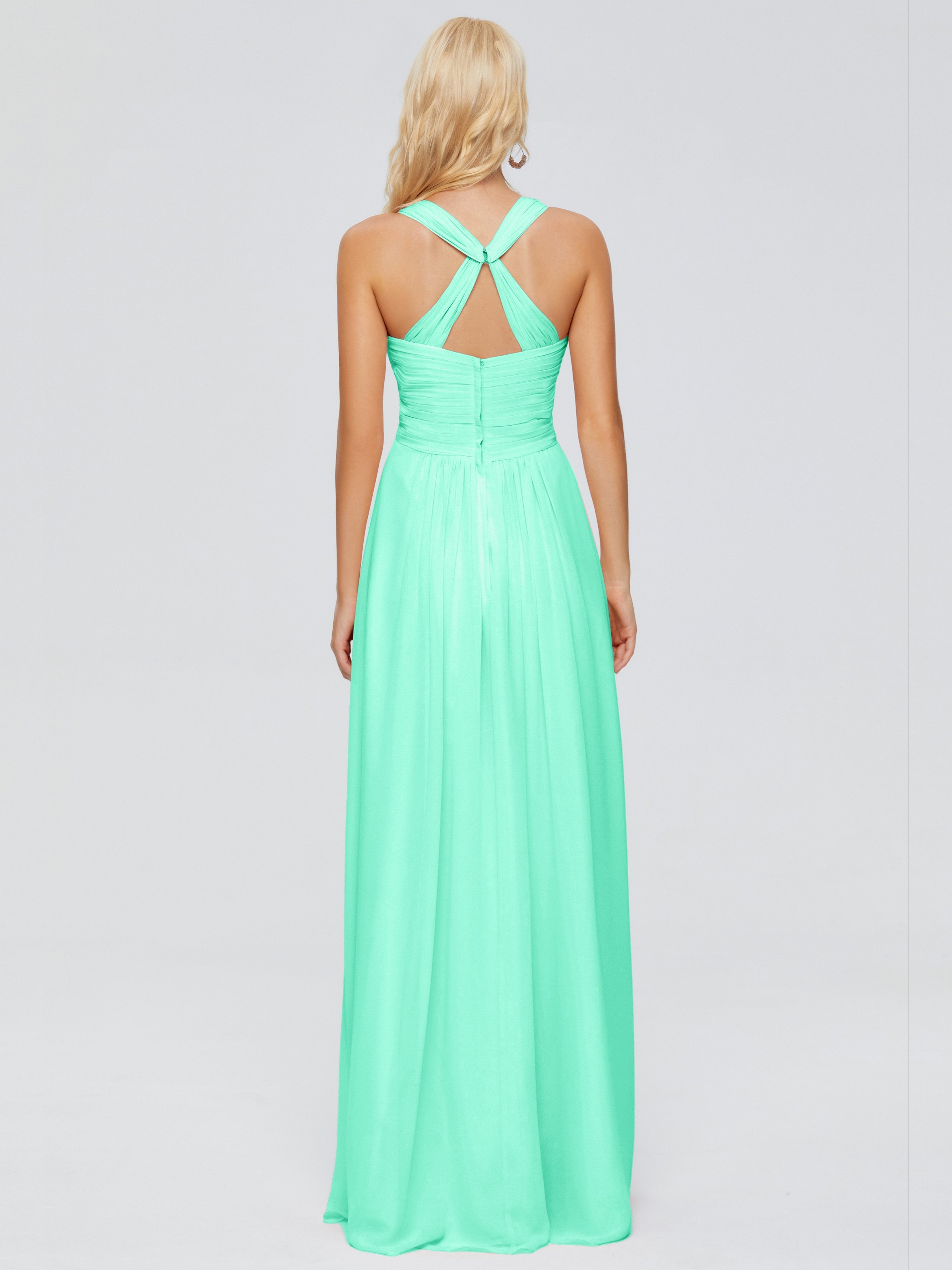 Josephine Spaghetti Straps Chiffon Bridesmaid Dresses