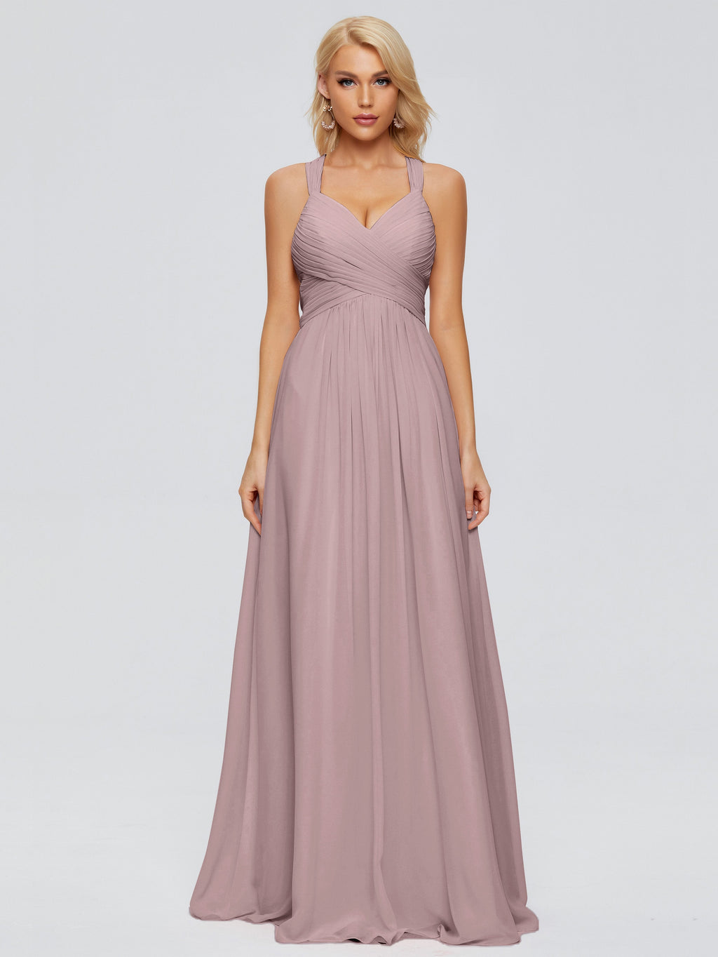 Josephine Spaghetti Straps Chiffon Bridesmaid Dresses
