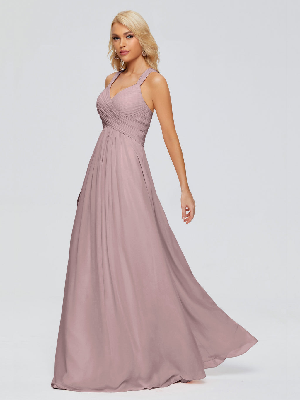 Josephine Spaghetti Straps Chiffon Bridesmaid Dresses