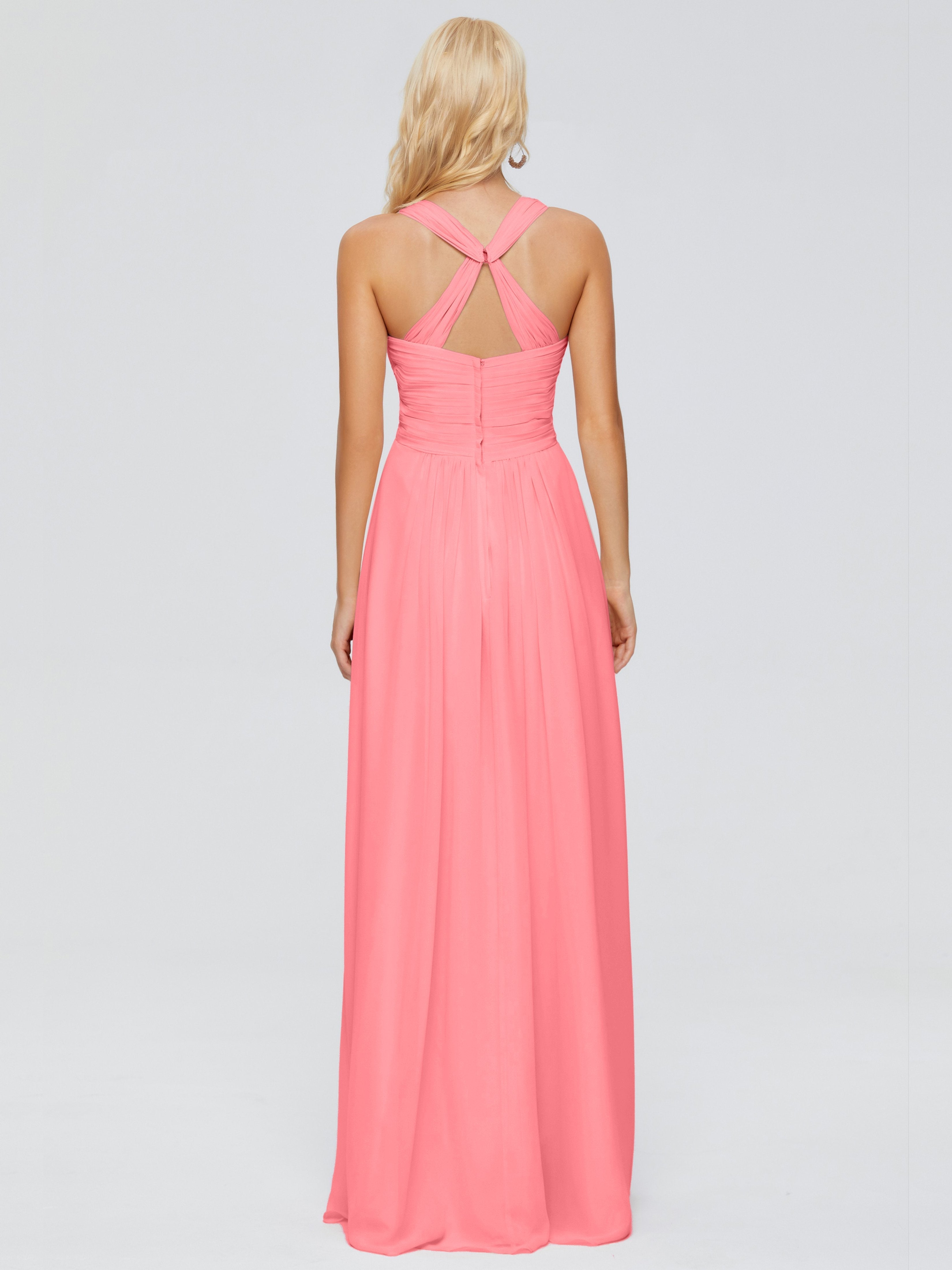 Josephine Spaghetti Straps Chiffon Bridesmaid Dresses