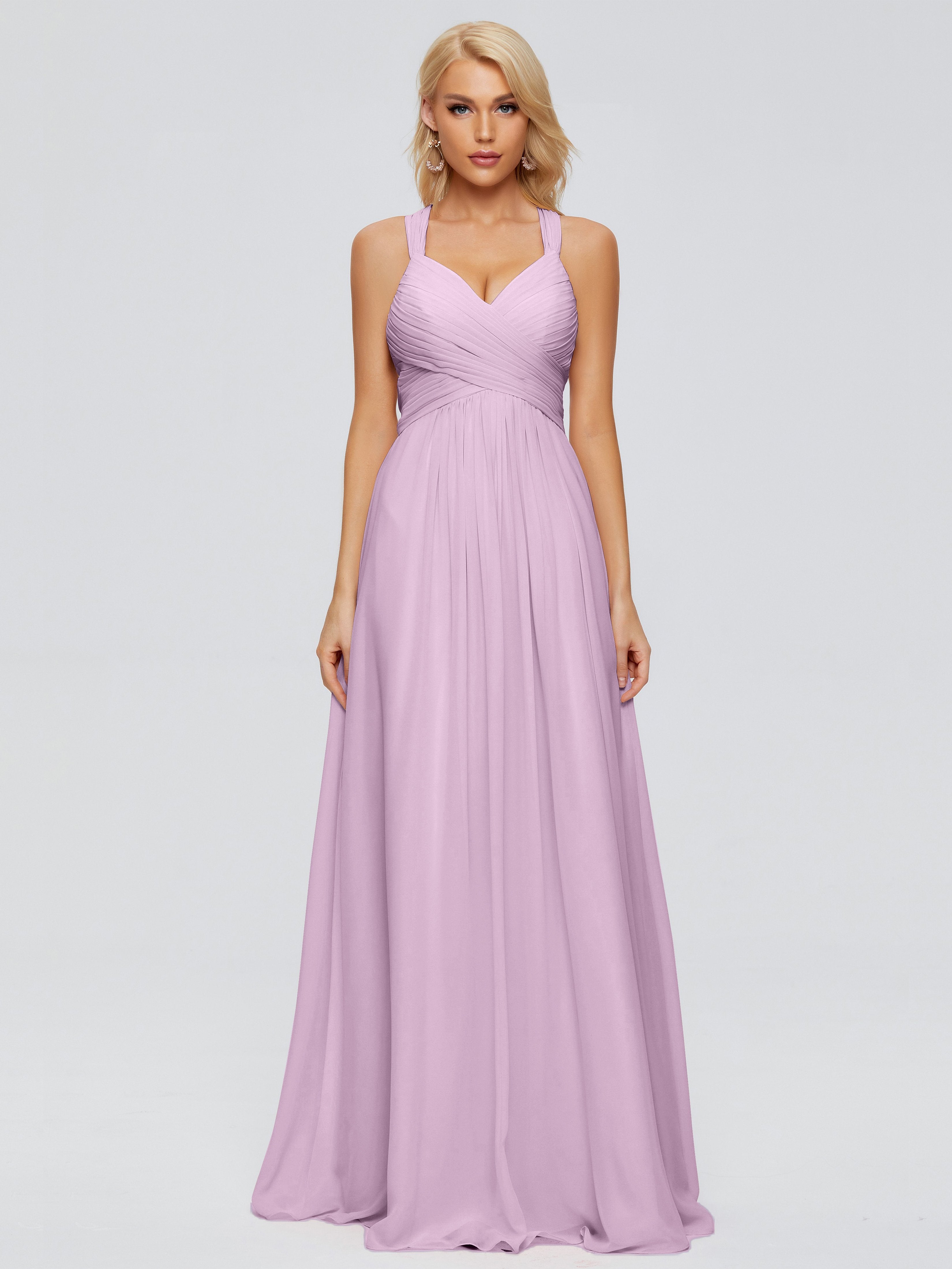 Josephine Spaghetti Straps Chiffon Bridesmaid Dresses