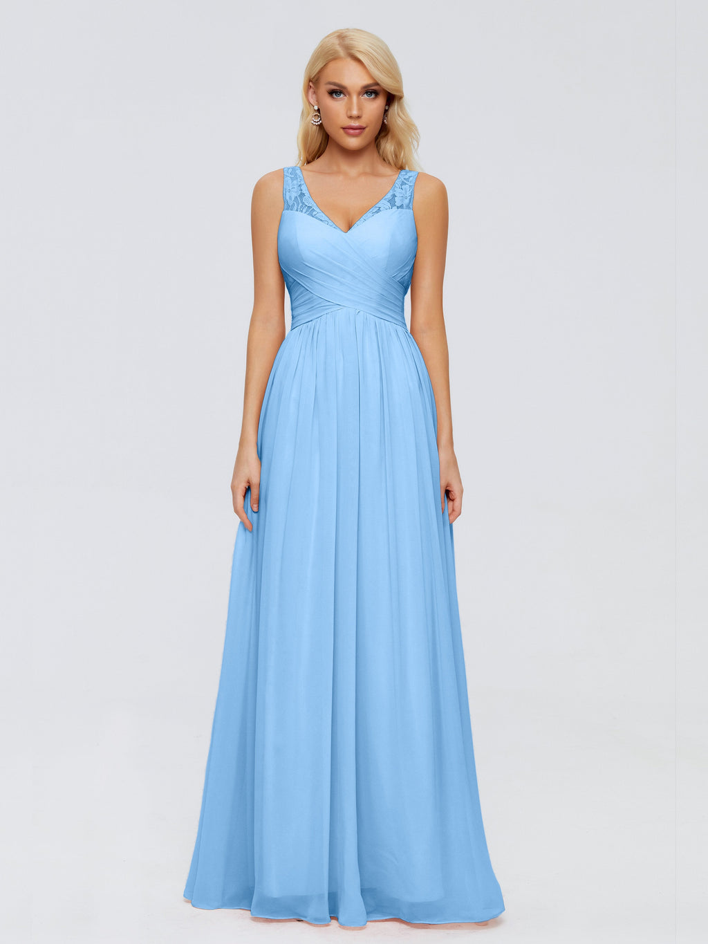 Kayla Straps Lace Chiffon Bridesmaid Dresses