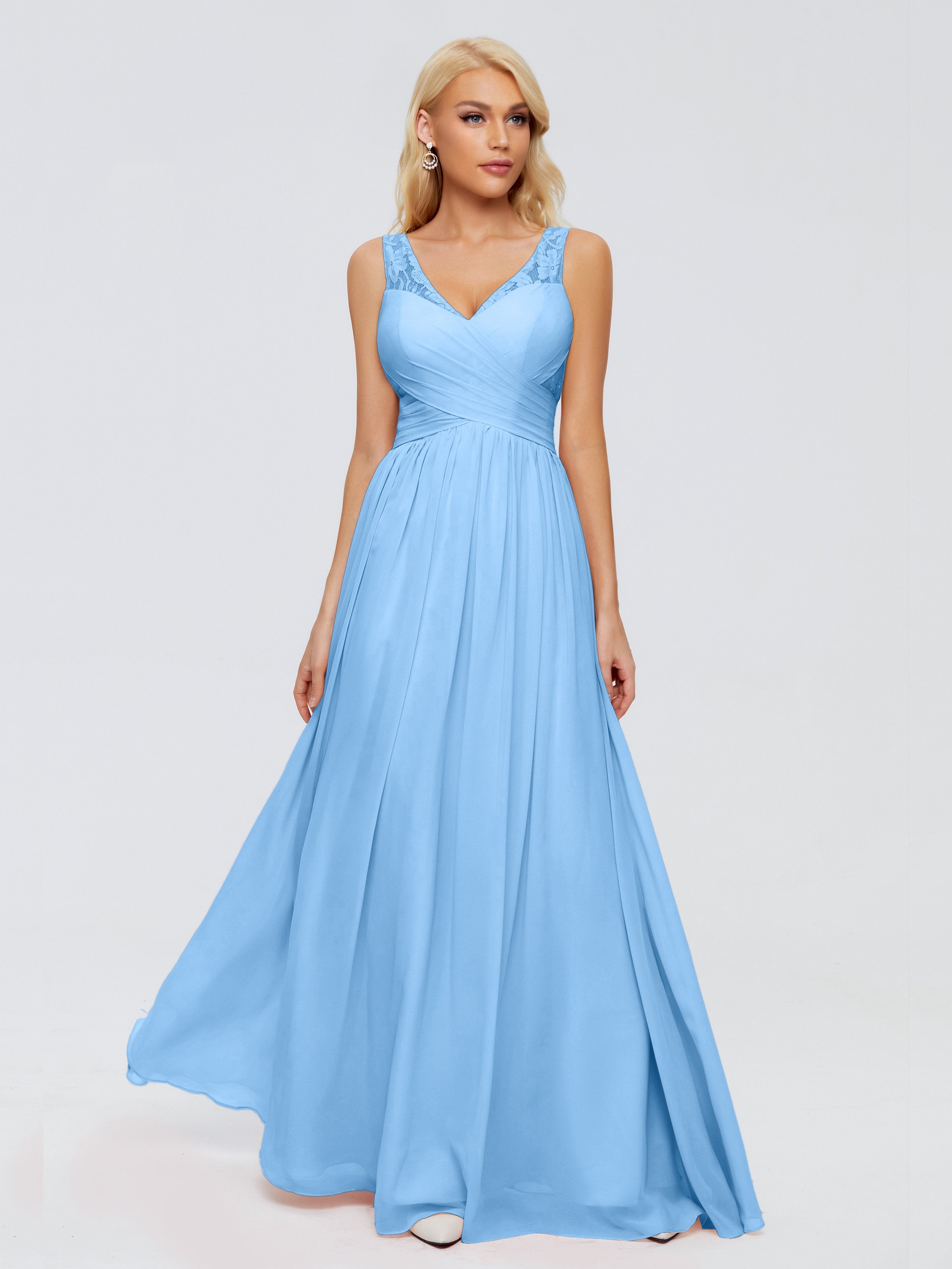 Kayla Straps Lace Chiffon Bridesmaid Dresses