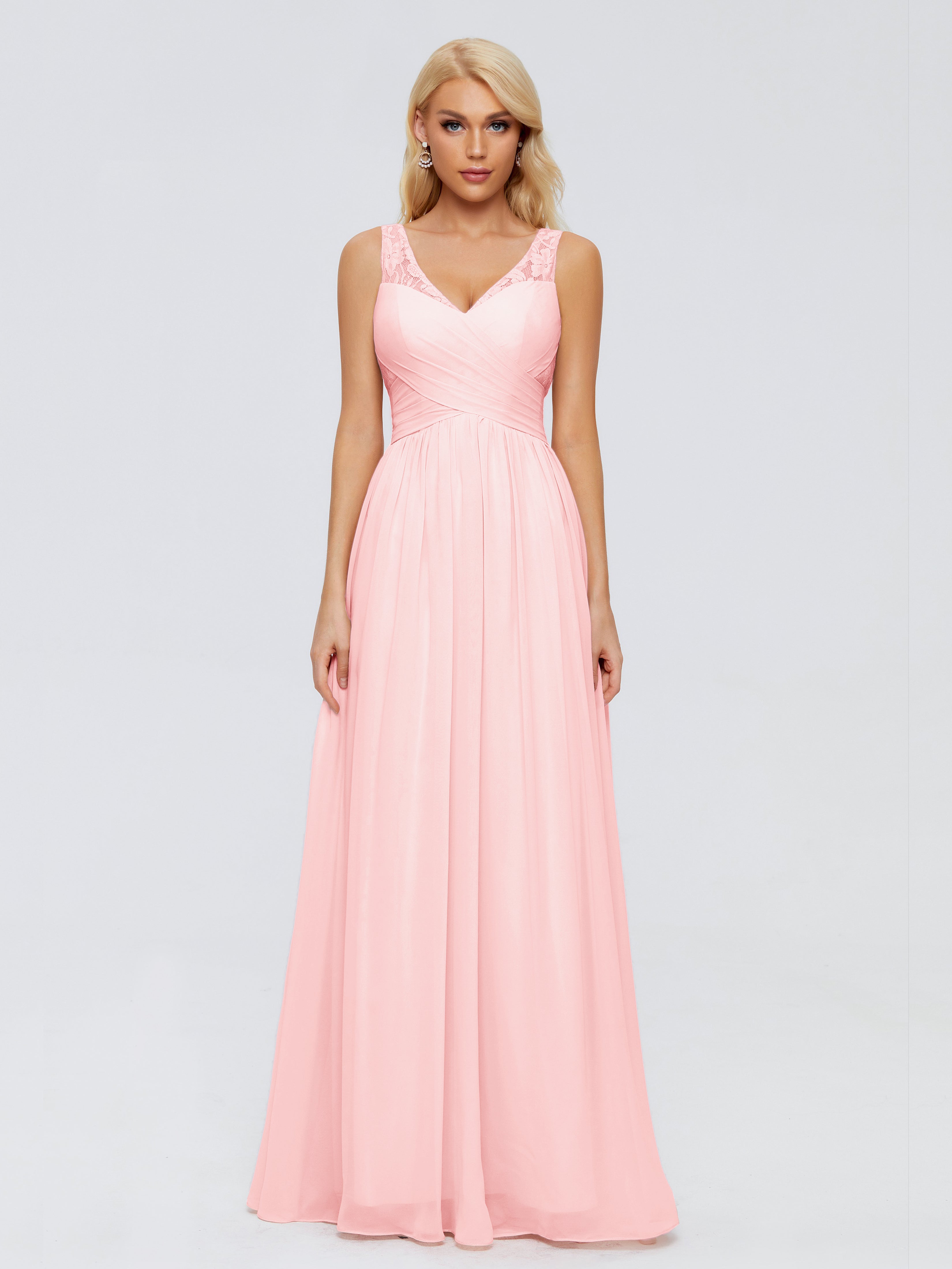 Kayla Straps Lace Chiffon Bridesmaid Dresses