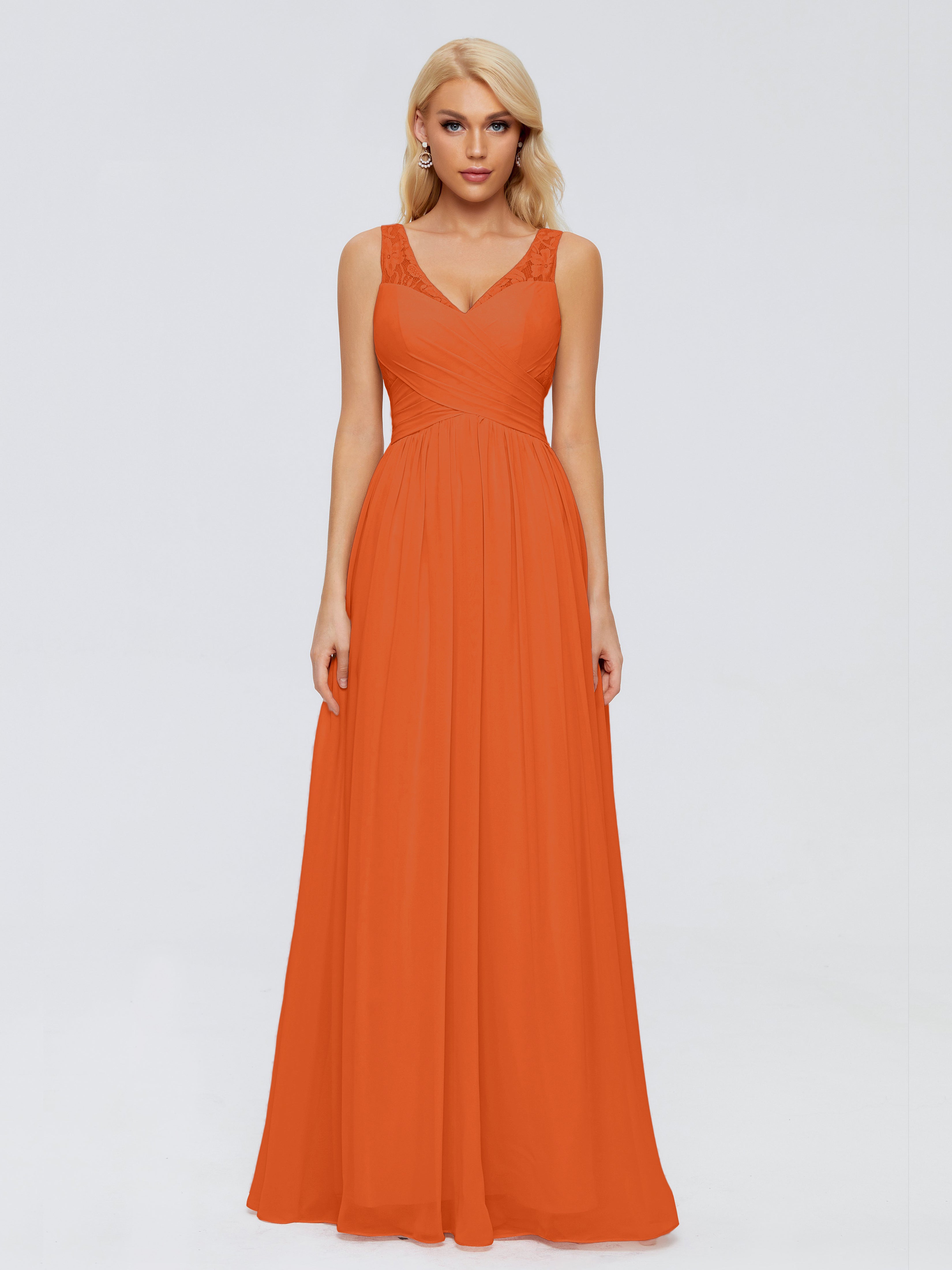 Kayla Straps Lace Chiffon Bridesmaid Dresses