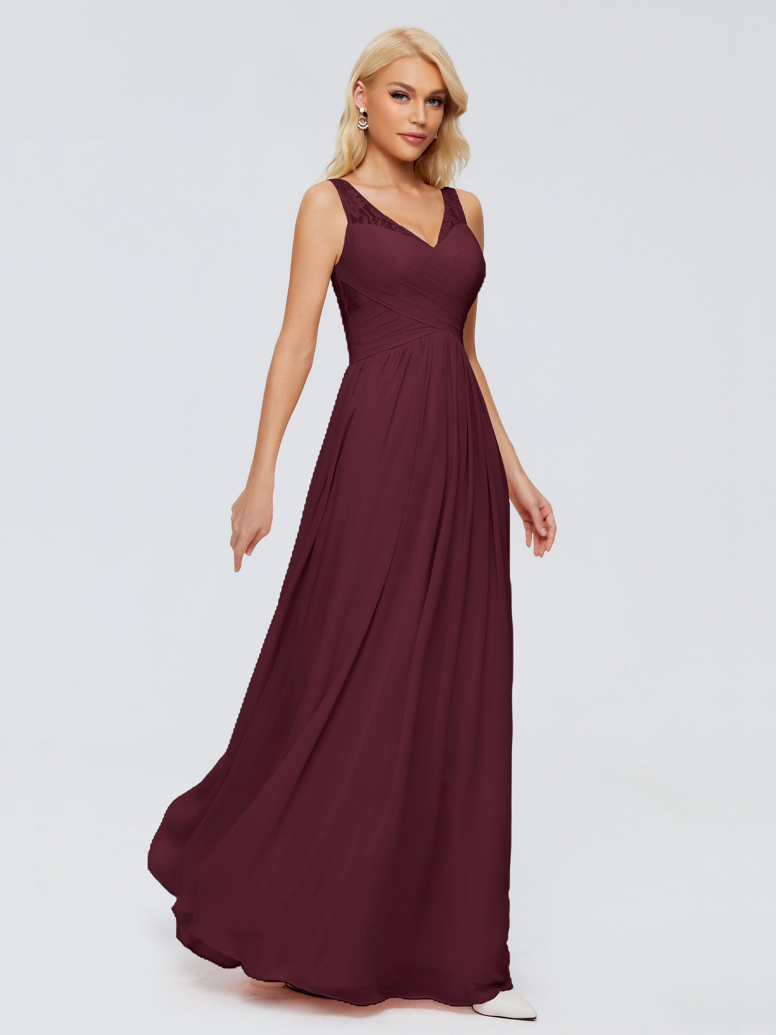 Kayla Straps Lace Chiffon Bridesmaid Dresses